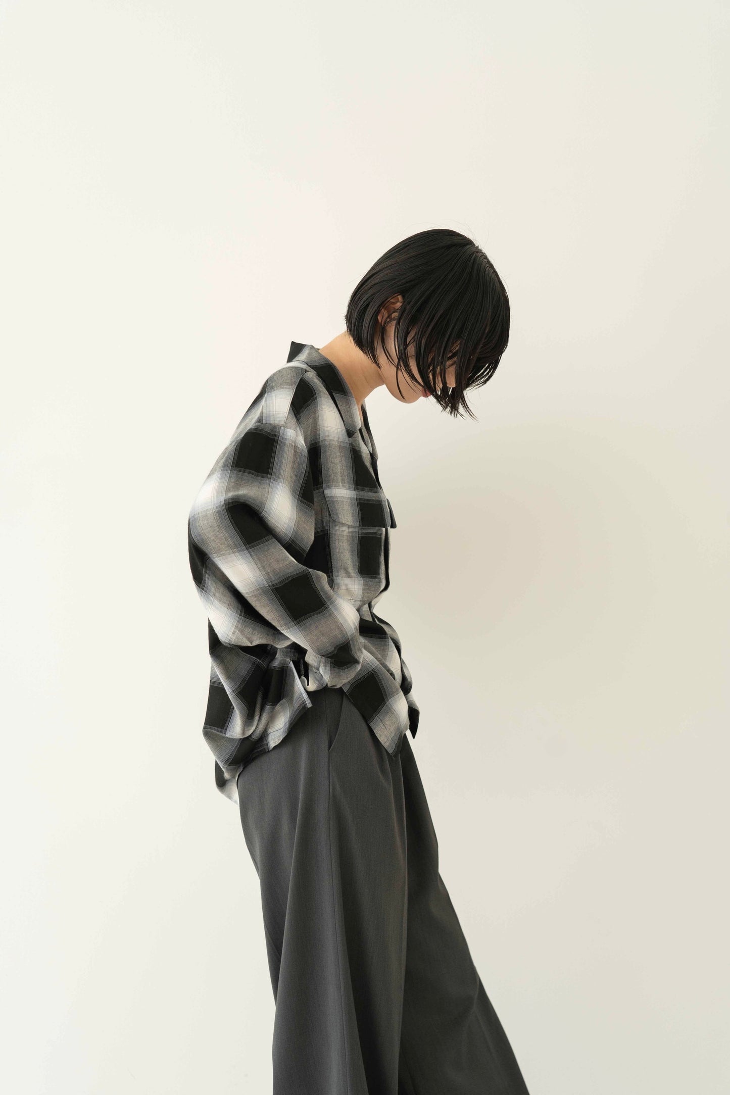 Rayon ombre check shirts