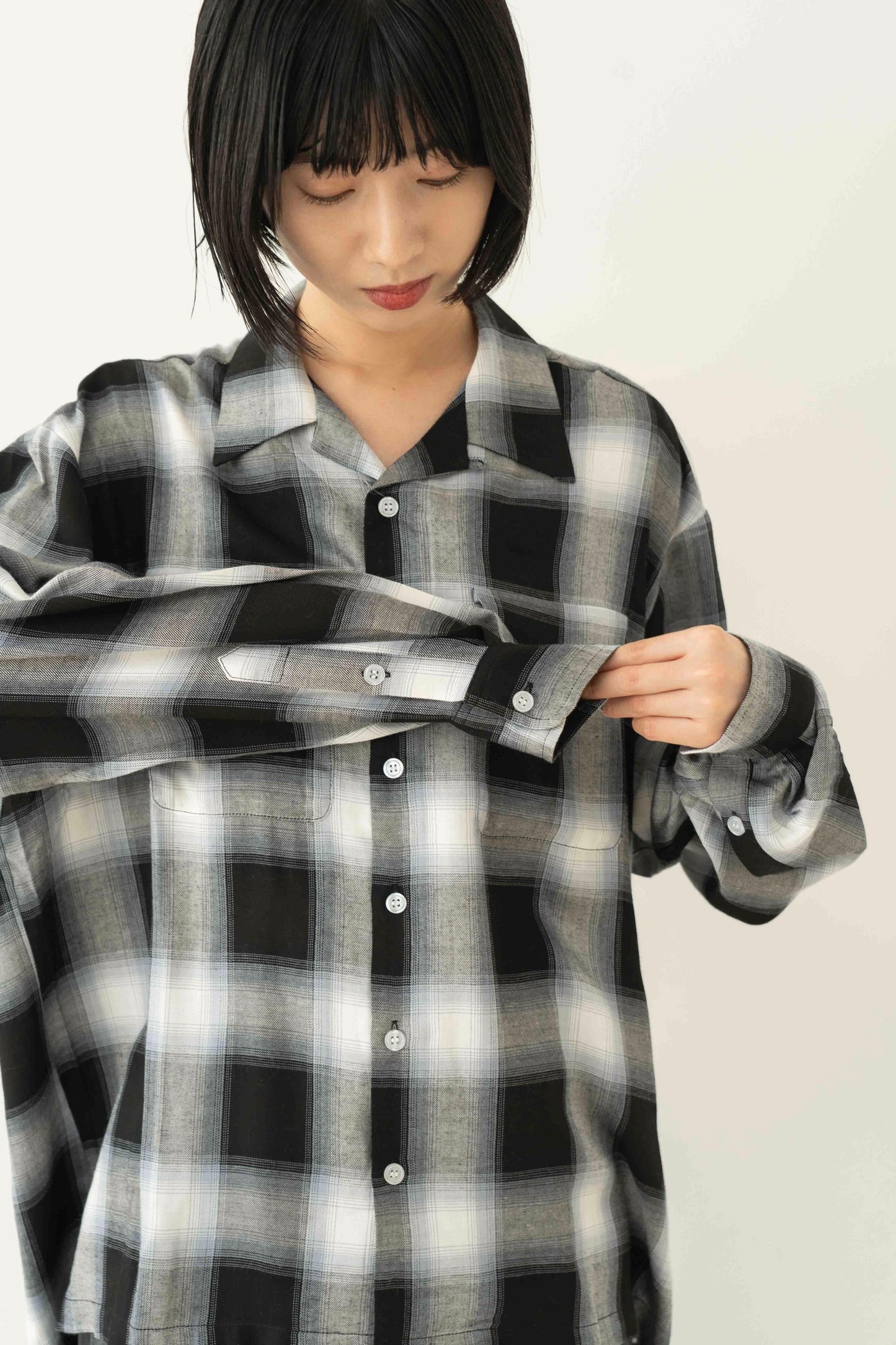 Rayon ombre check shirts