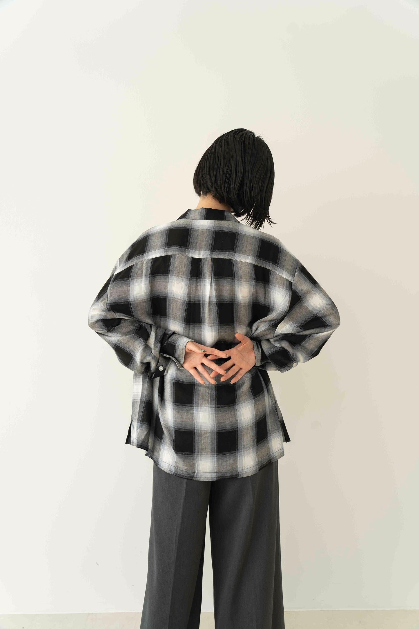 Rayon ombre check shirts