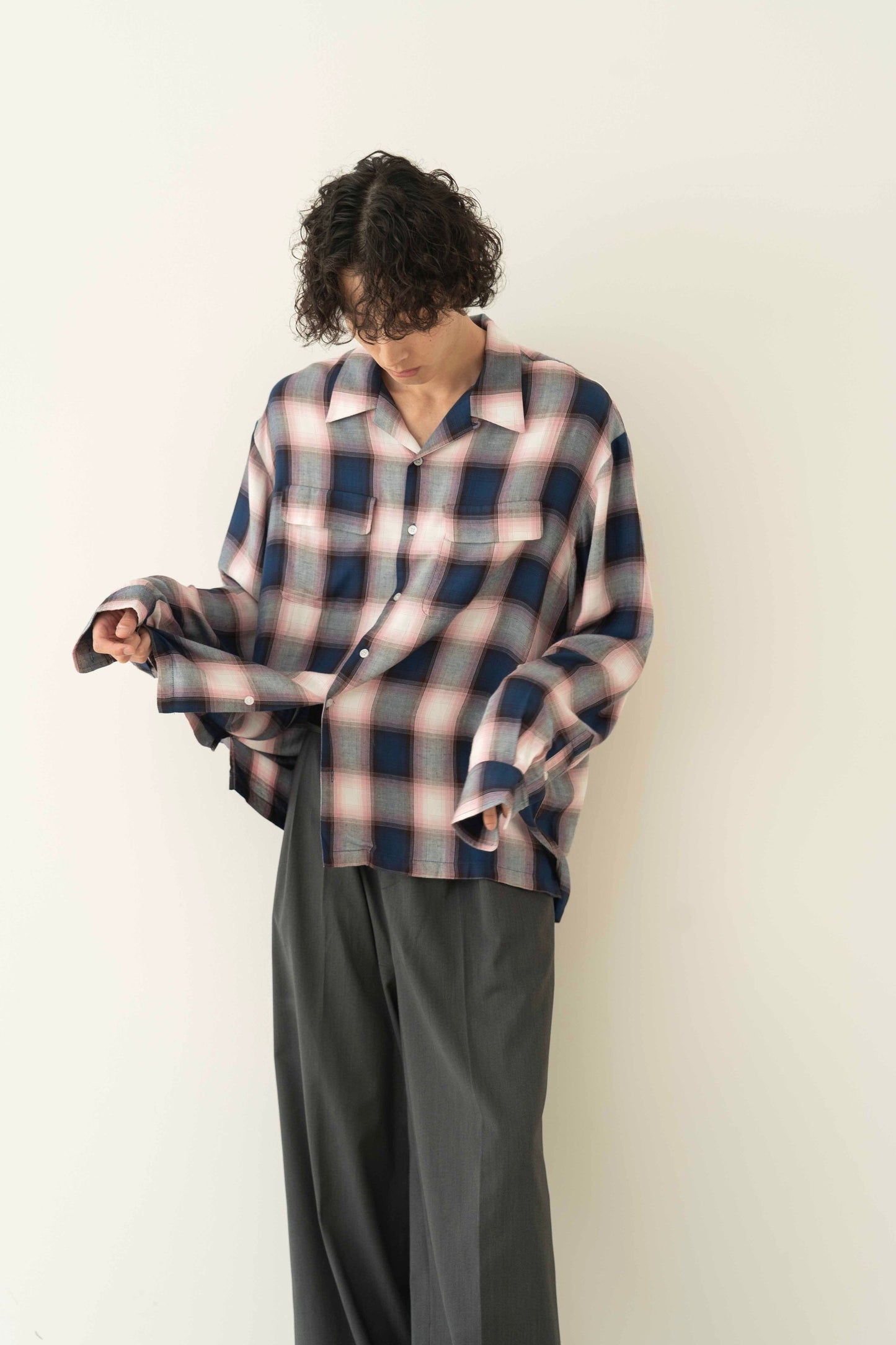 Rayon ombre check shirts