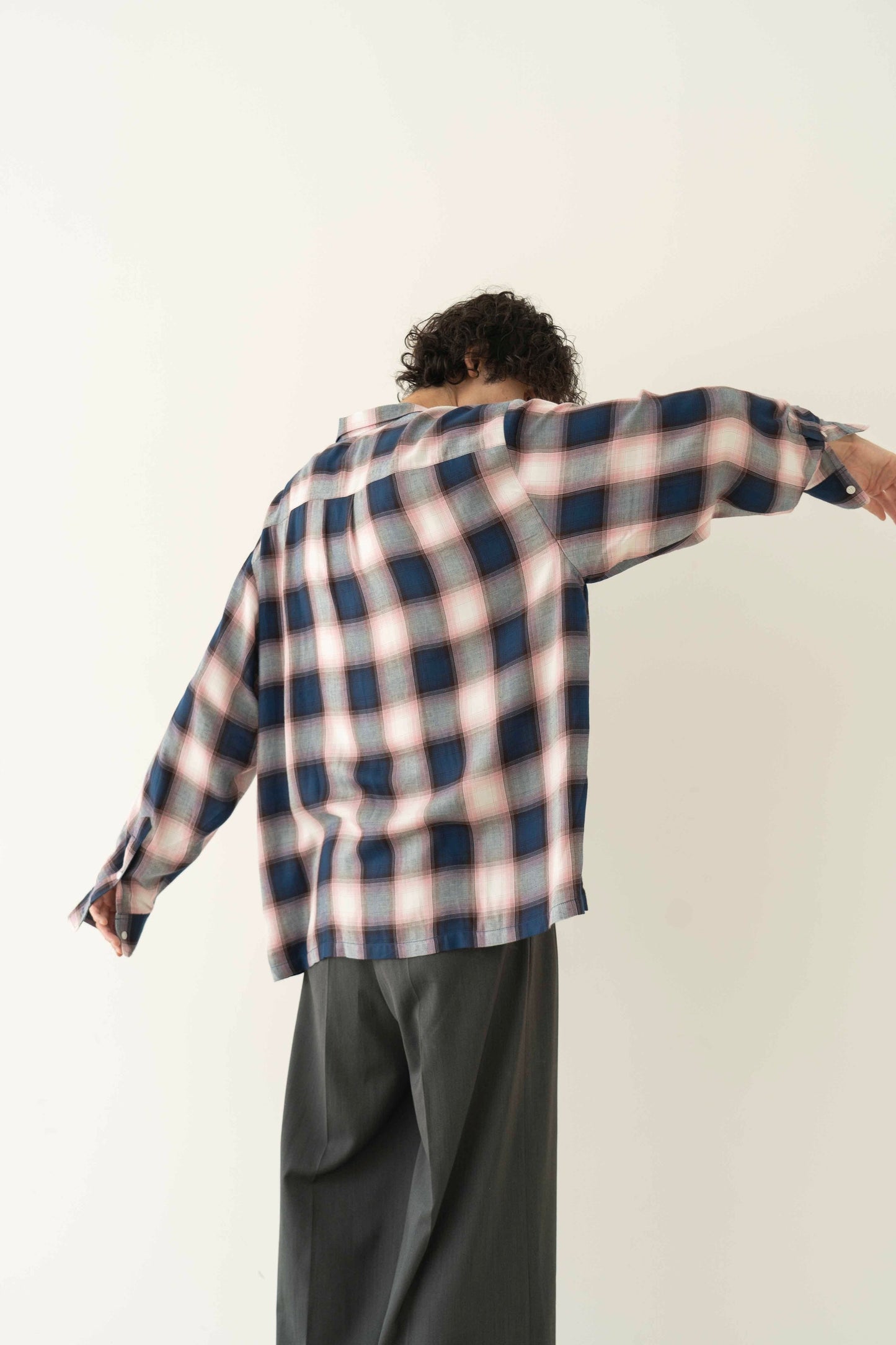 Rayon ombre check shirts