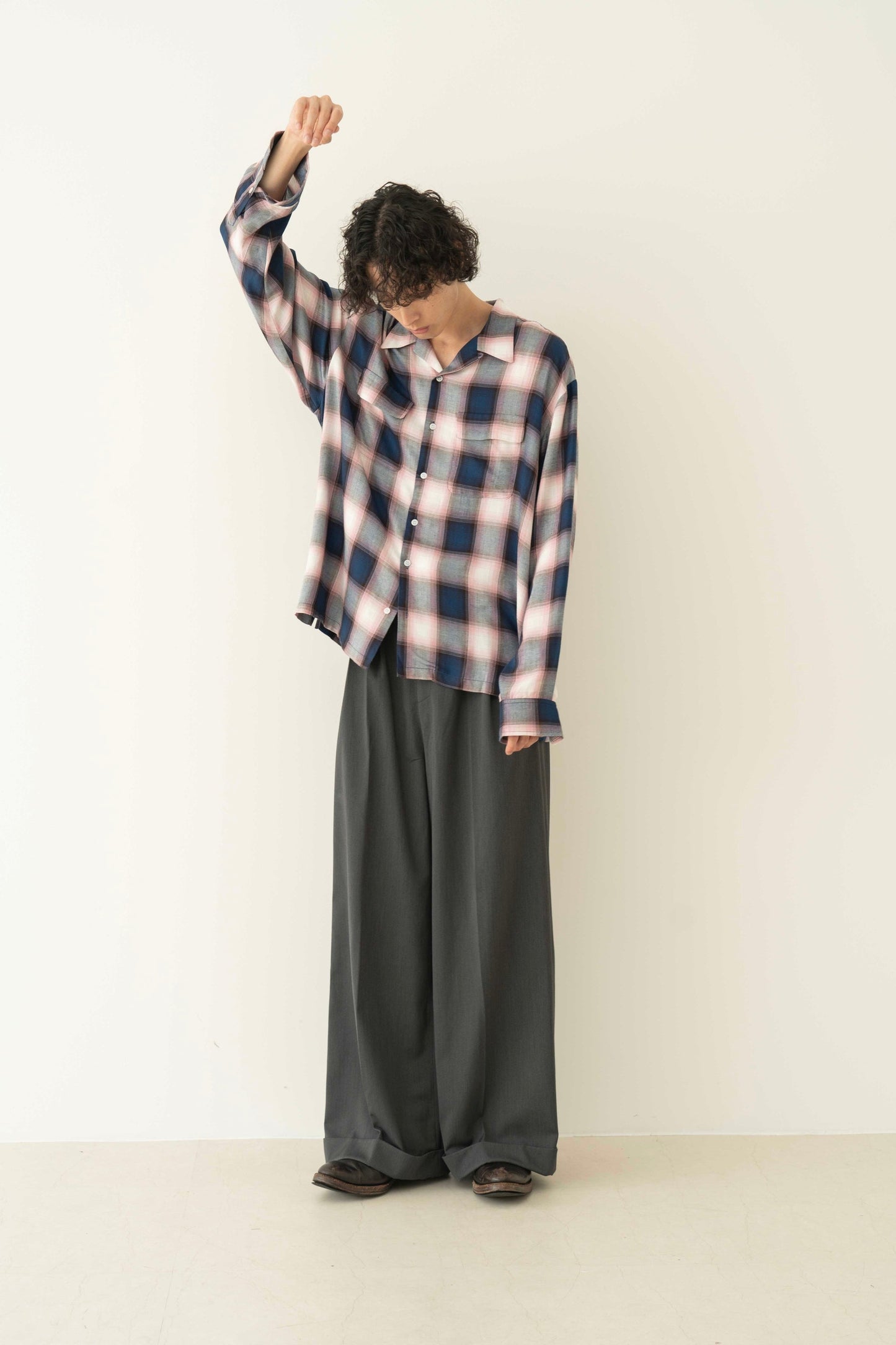Rayon ombre check shirts