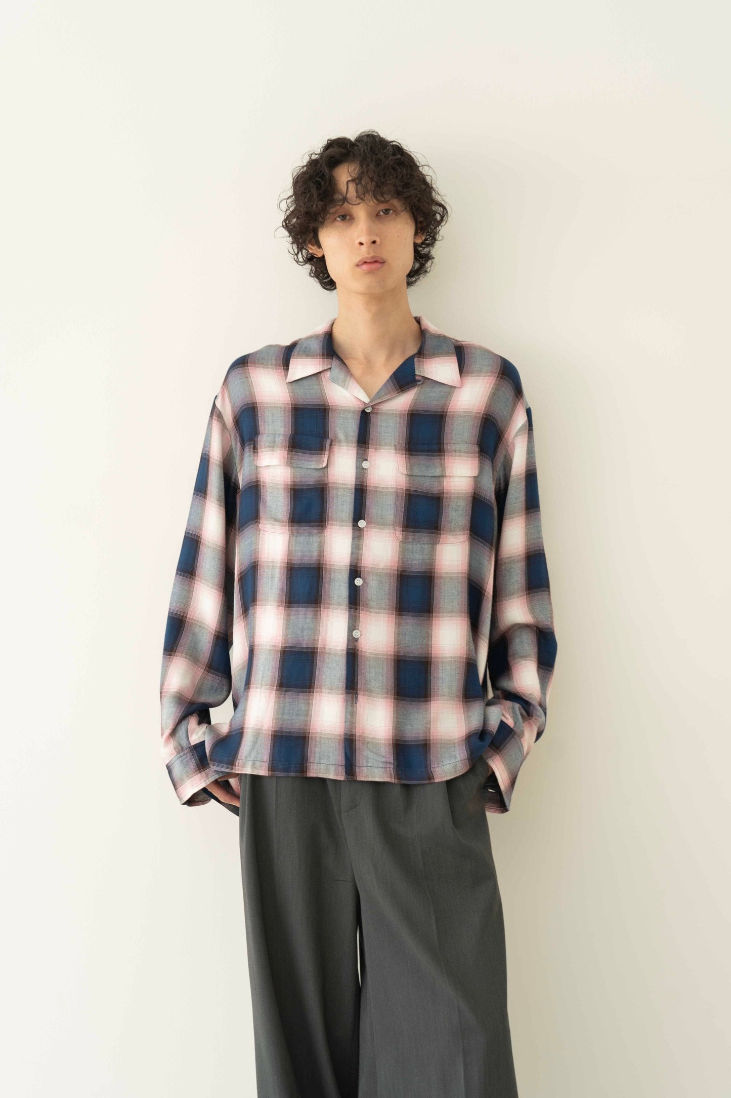 Rayon ombre check shirts