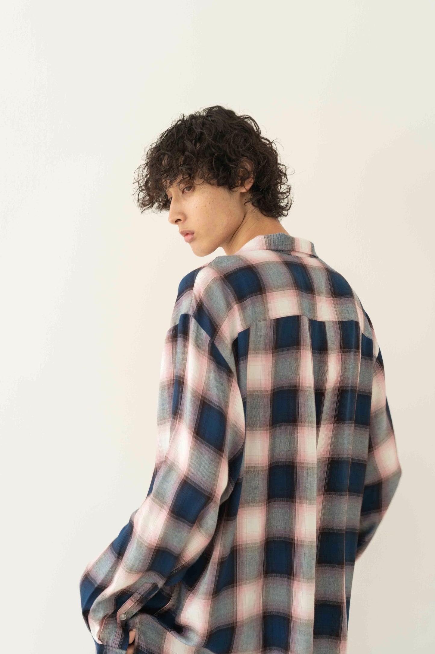 Rayon ombre check shirts