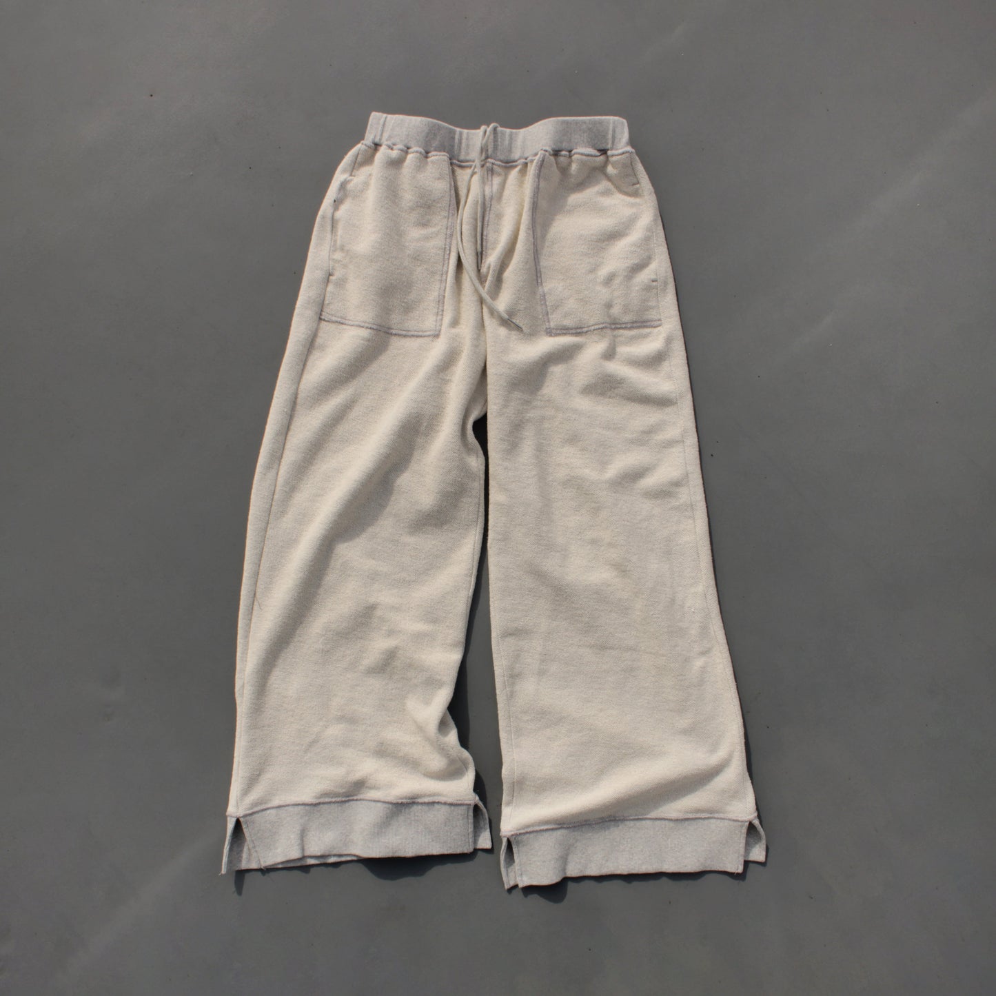 reversible inside-out baggy sweat pants