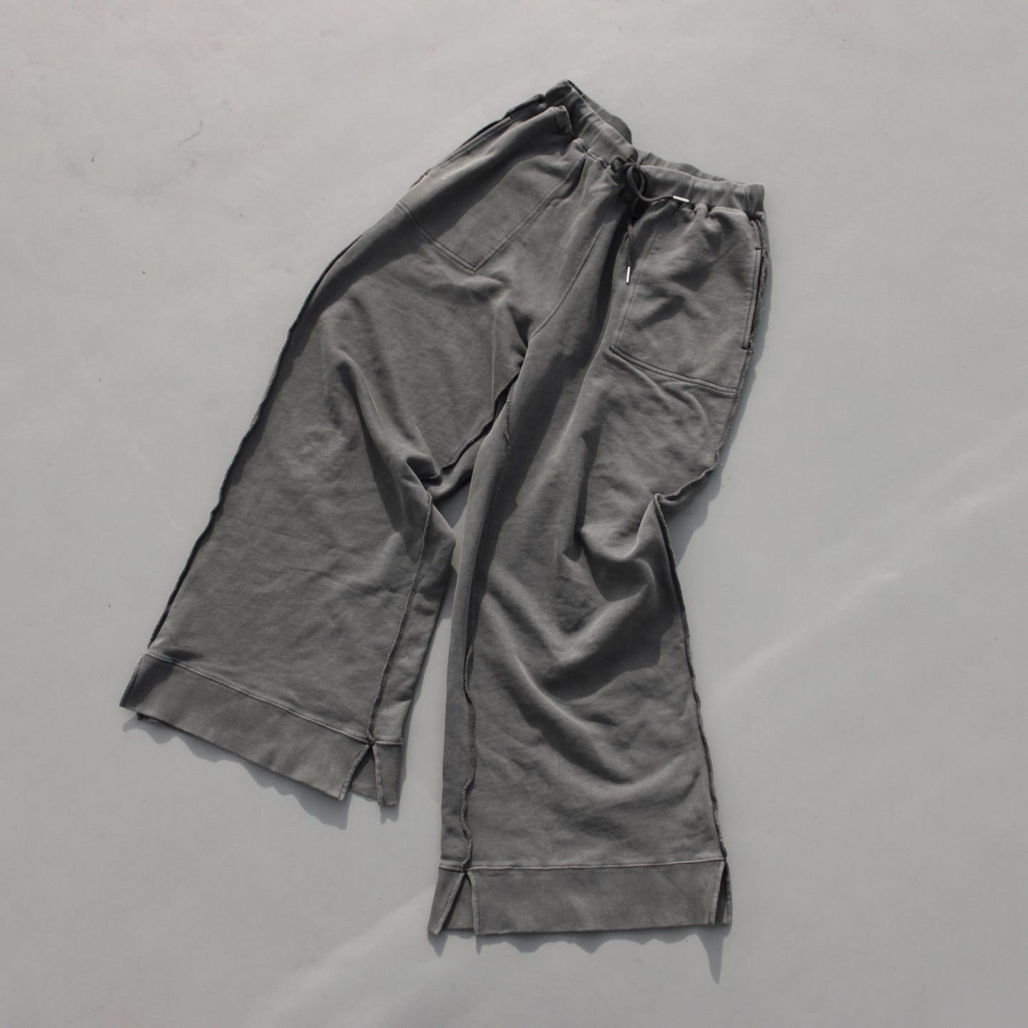 reversible inside-out baggy sweat pants