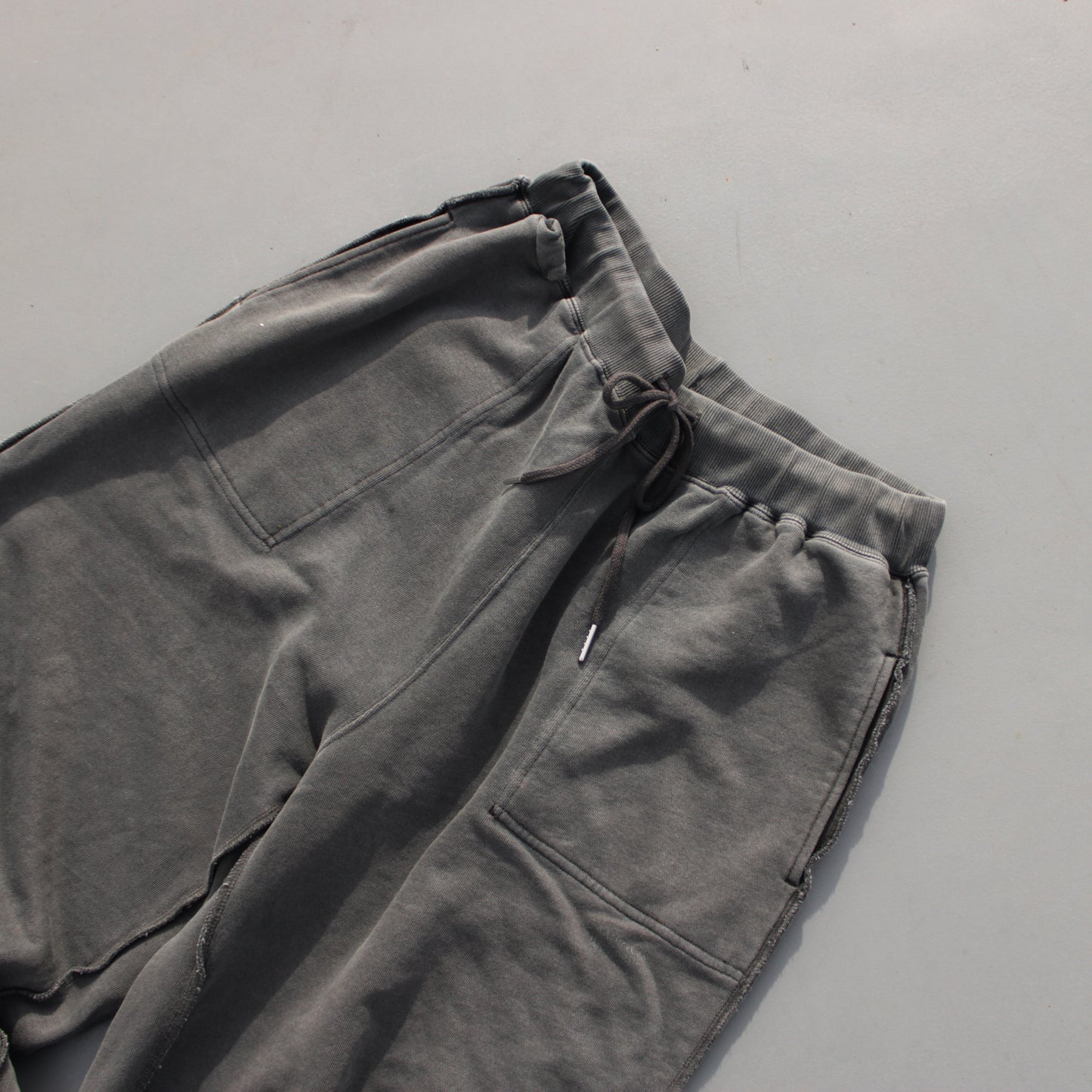 reversible inside-out baggy sweat pants