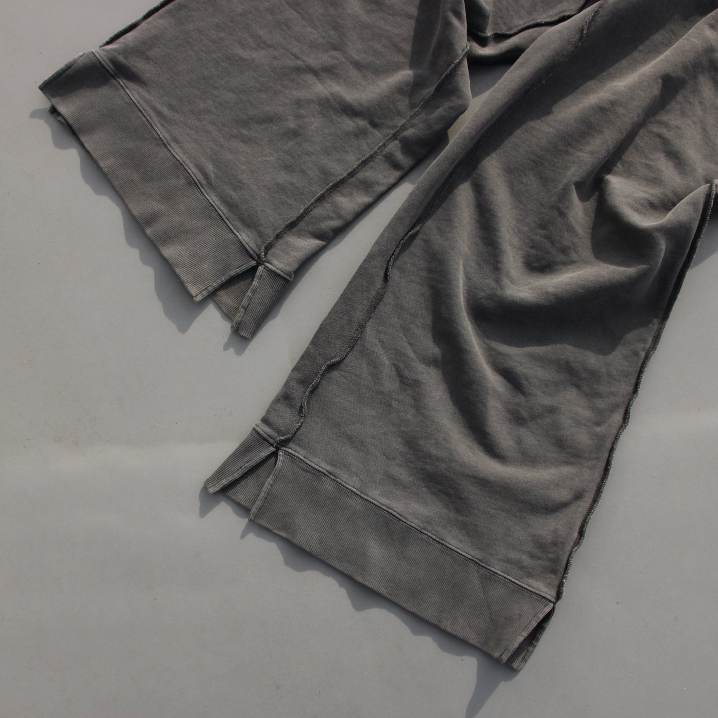 reversible inside-out baggy sweat pants