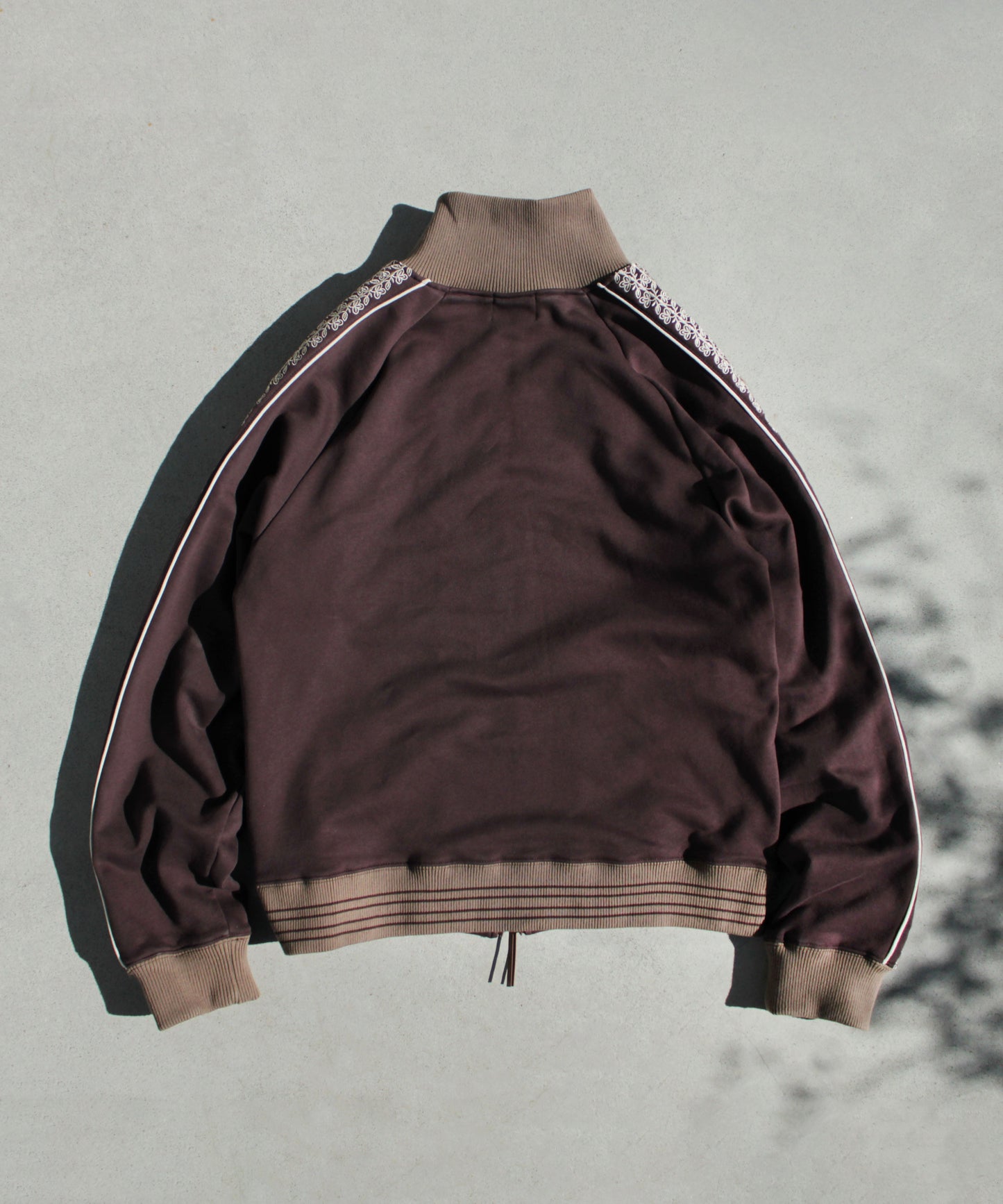 flower embroidery line track jacket