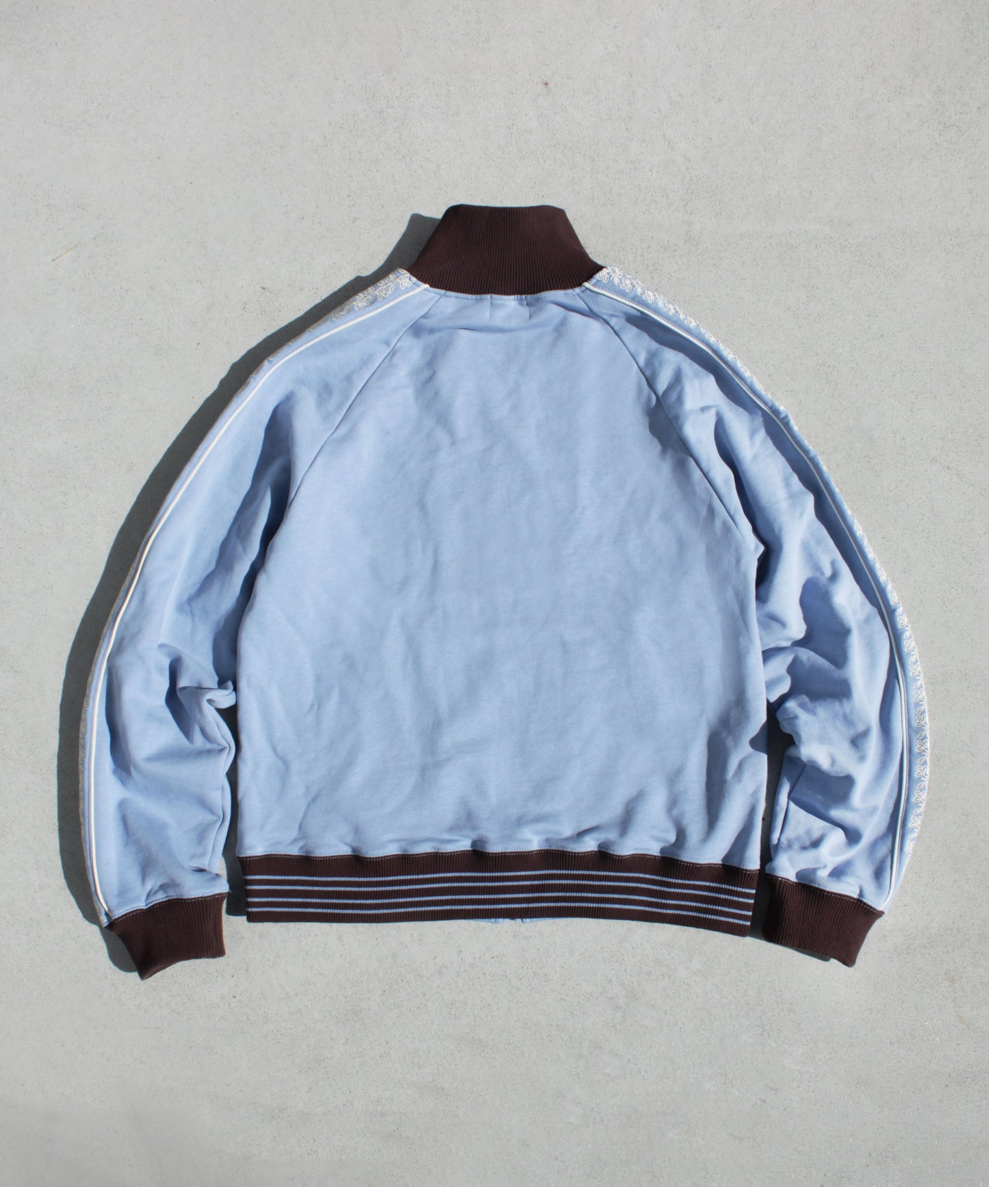 flower embroidery line track jacket