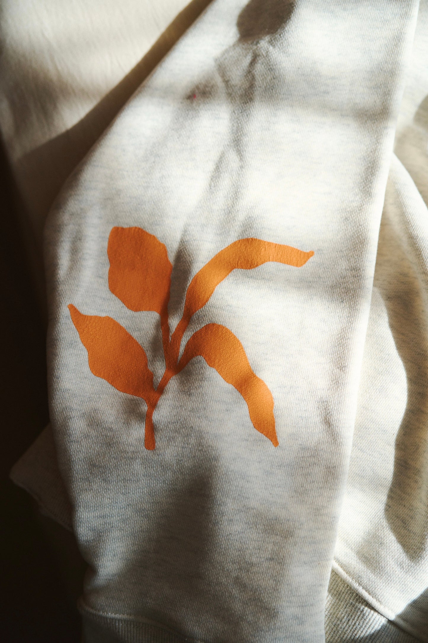 broken flower paint and embroidery sweat