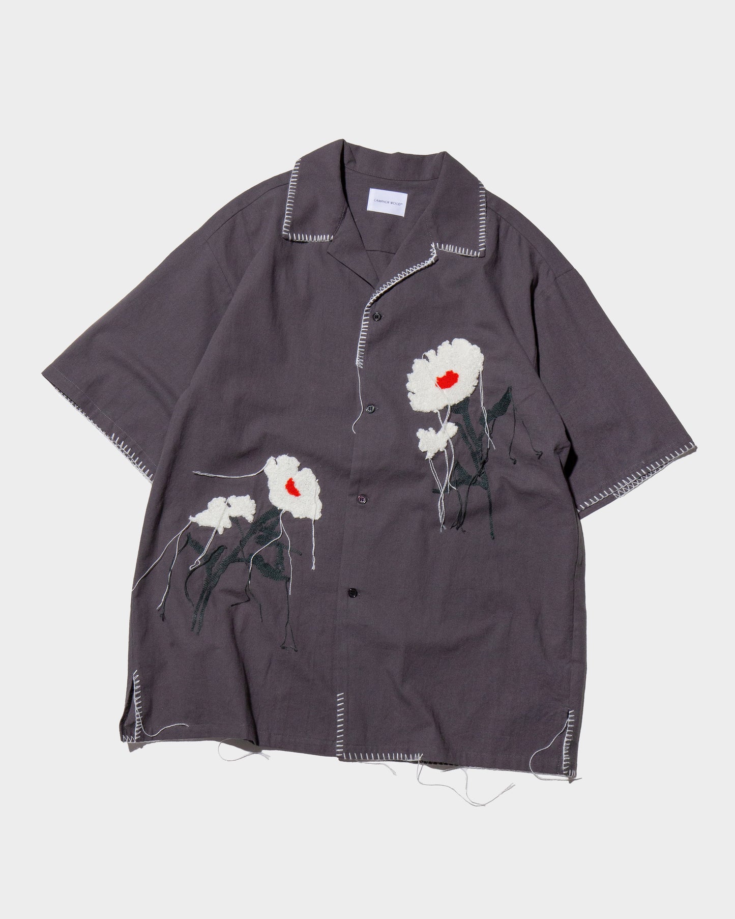 flower embroidery SAGARA h/s shirt
