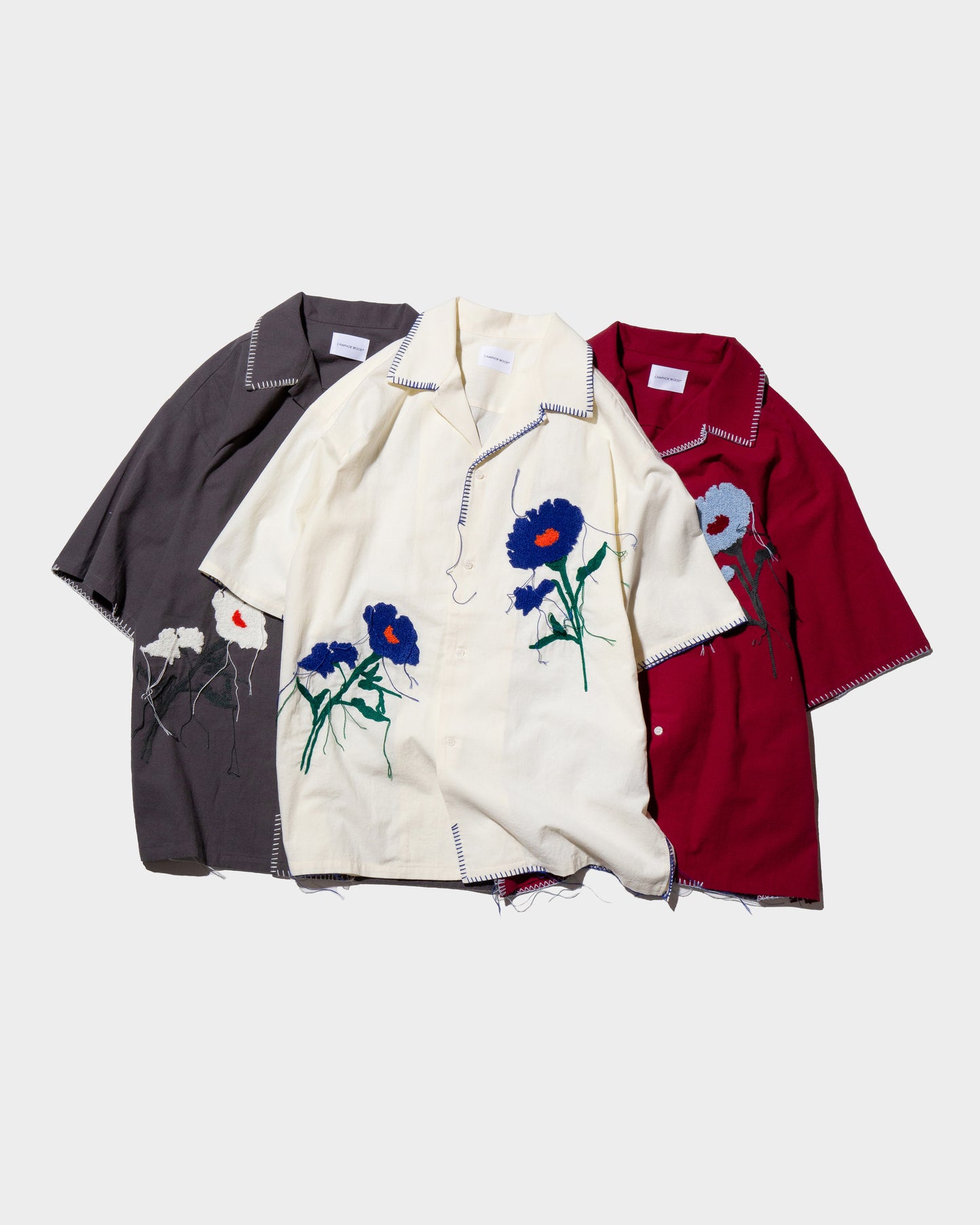 flower embroidery SAGARA h/s shirt