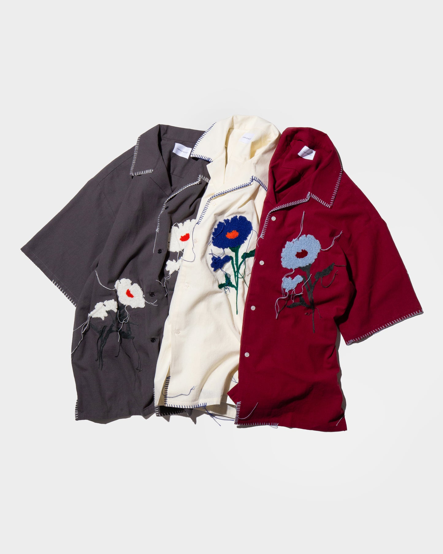 flower embroidery SAGARA h/s shirt