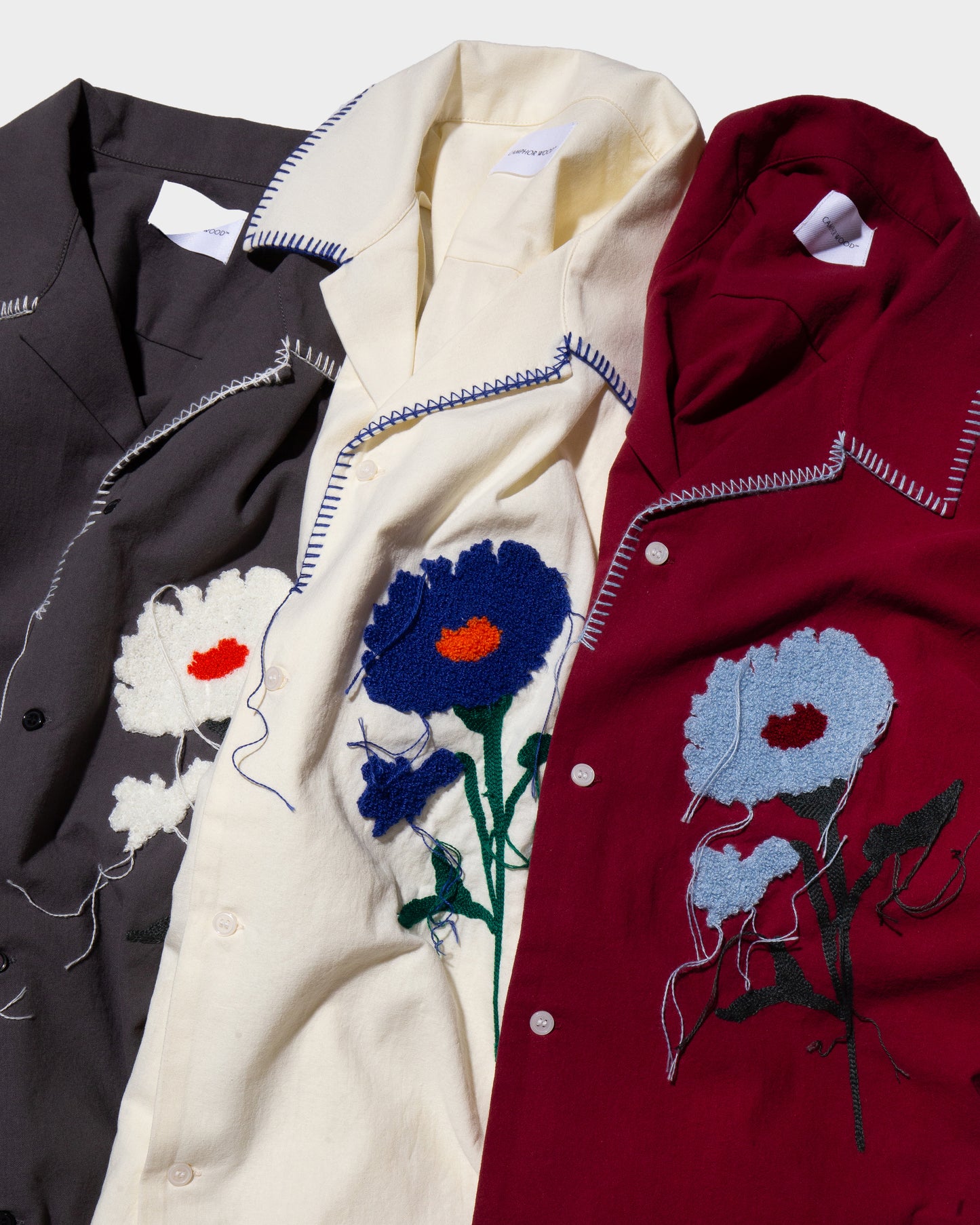 flower embroidery SAGARA h/s shirt
