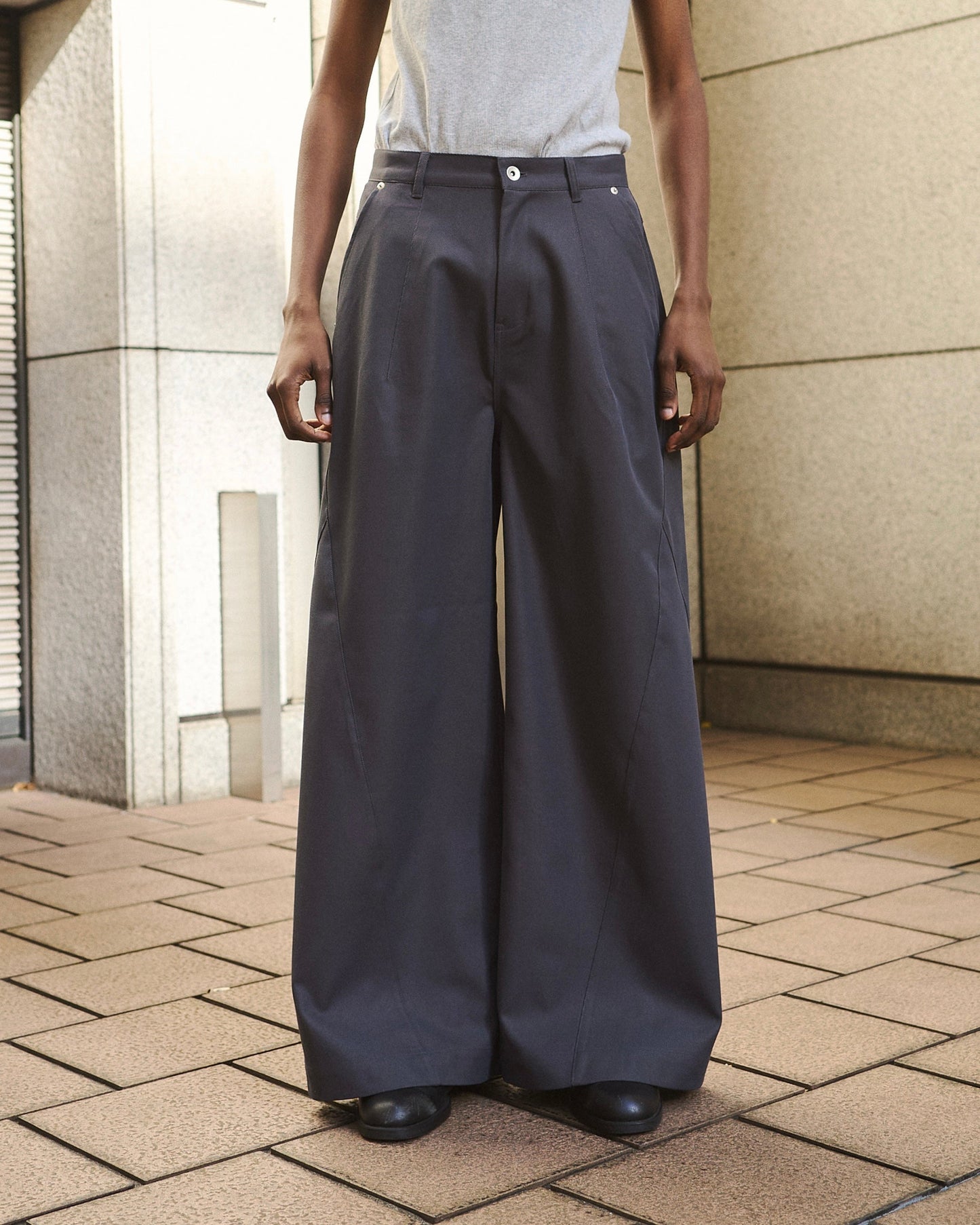 super baggy polyester slacks