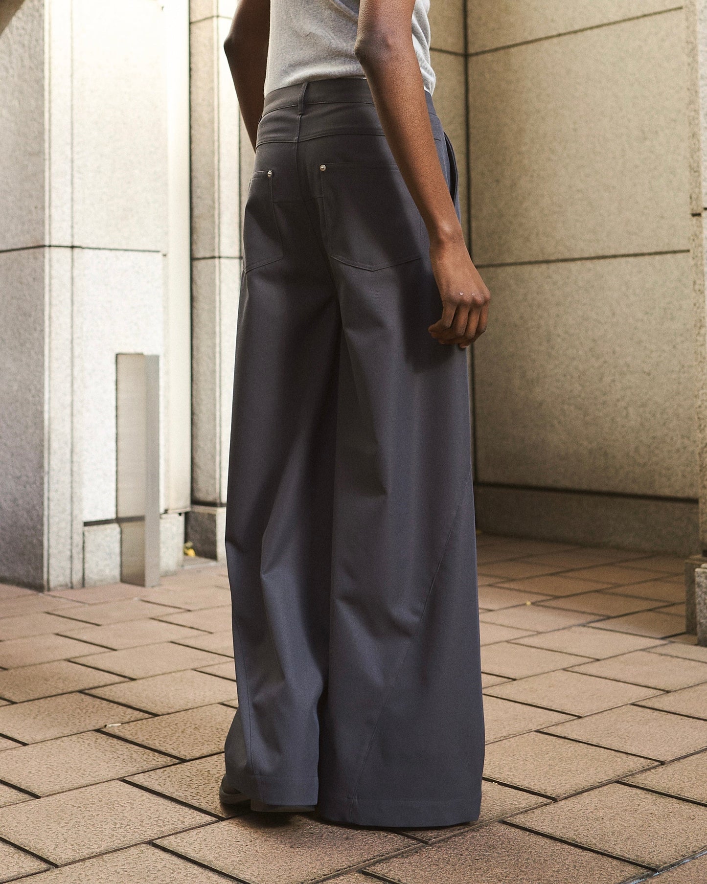 super baggy polyester slacks