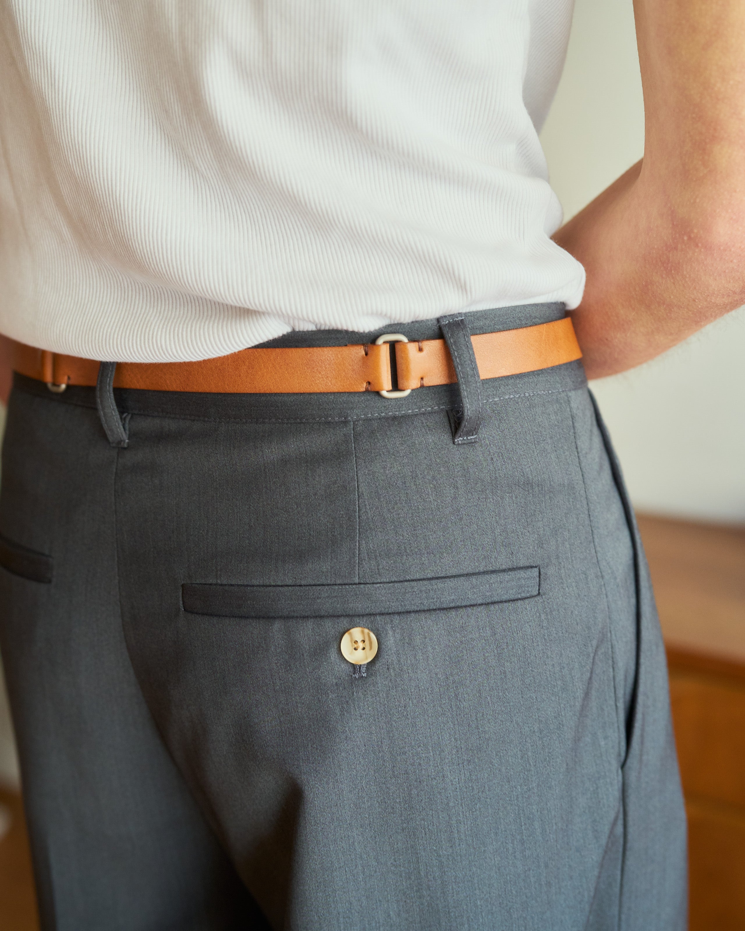 2tuck wide baggy flare slacks – CAMPHOR WOOD - OFFICIAL