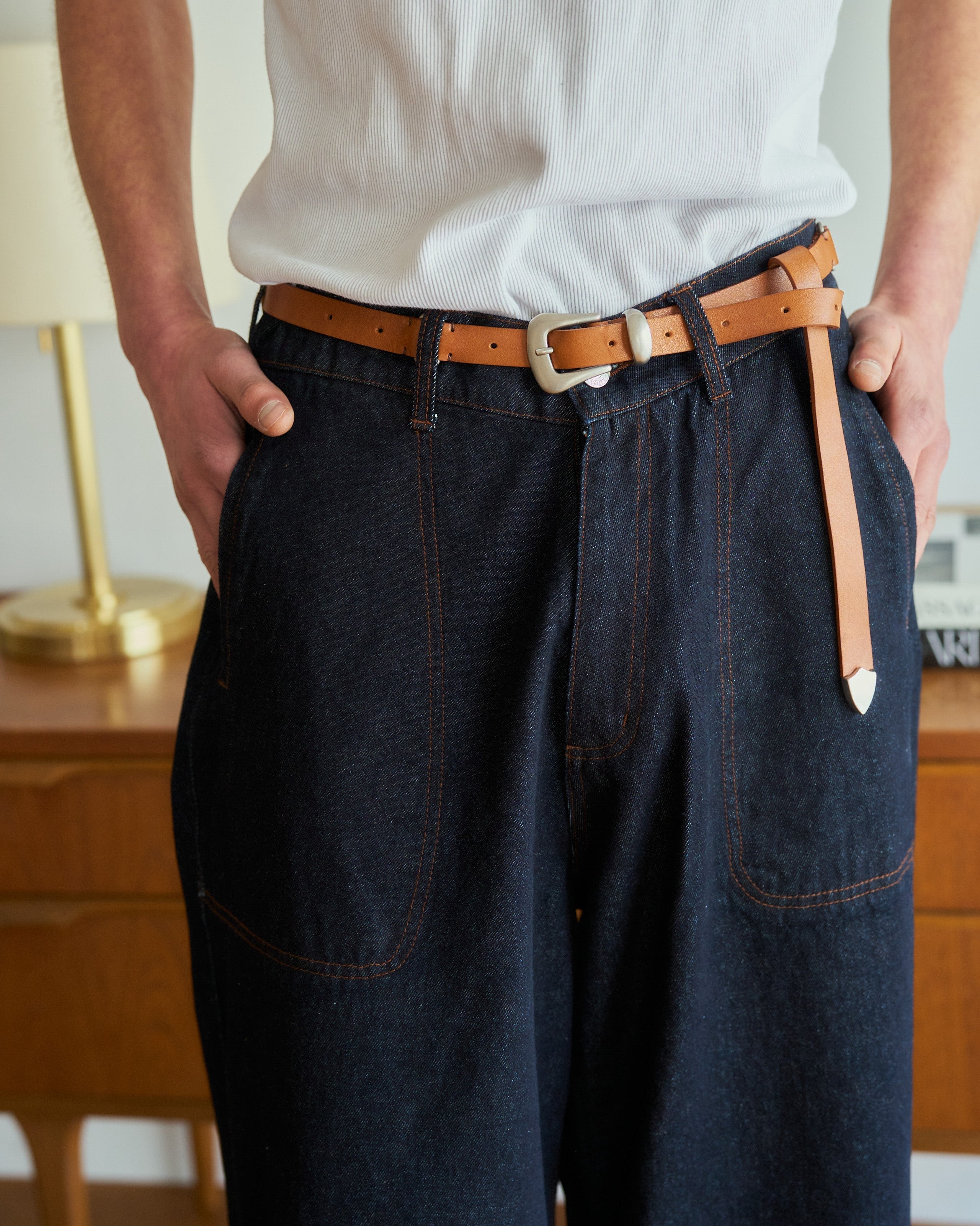 knee tuck wide baggy denim pants – CAMPHOR WOOD - OFFICIAL
