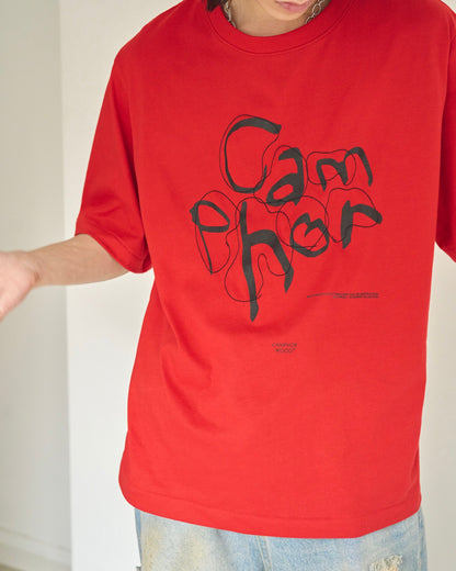 camphor scrawl embroidery tee