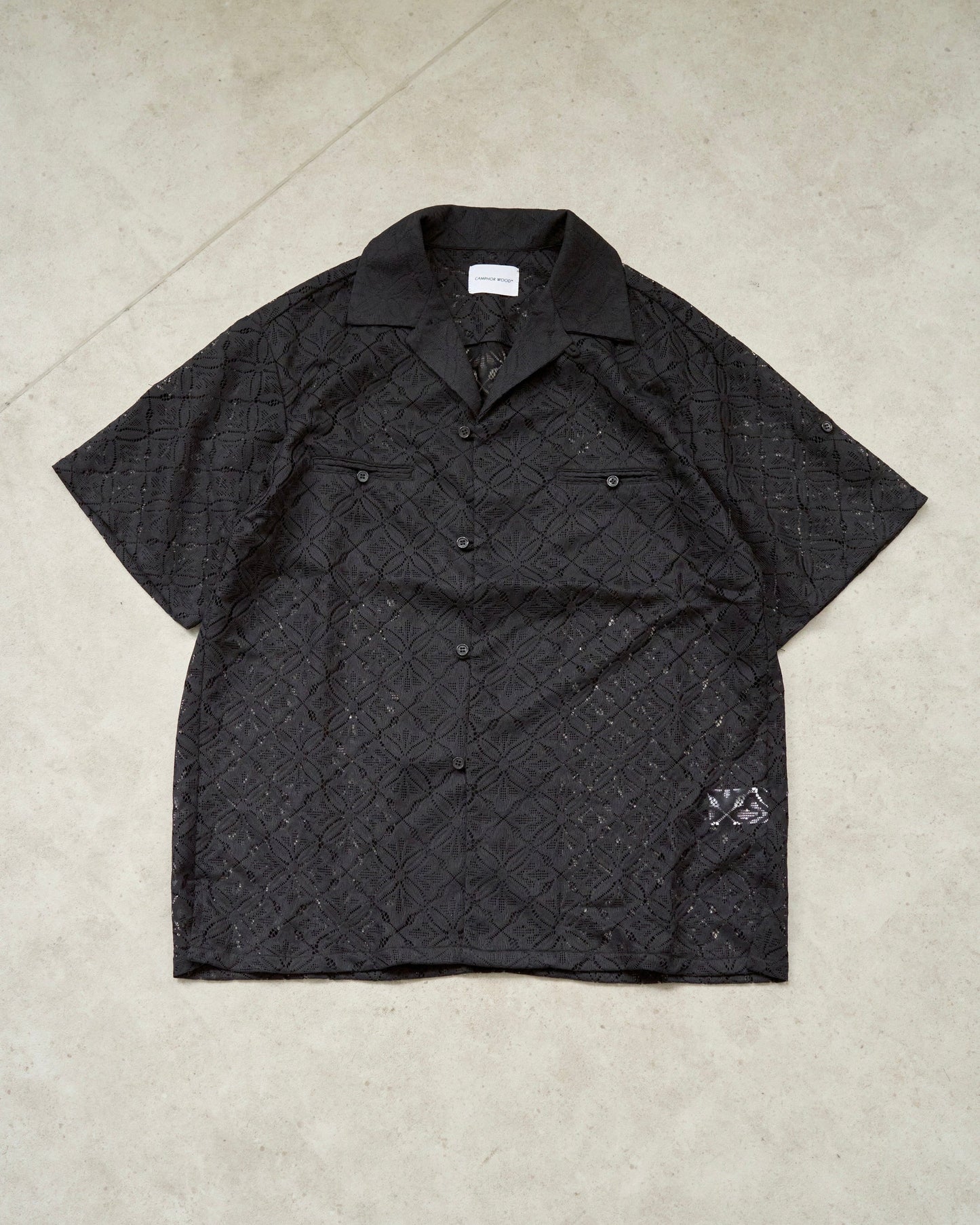 flower sheer embrodery shirt