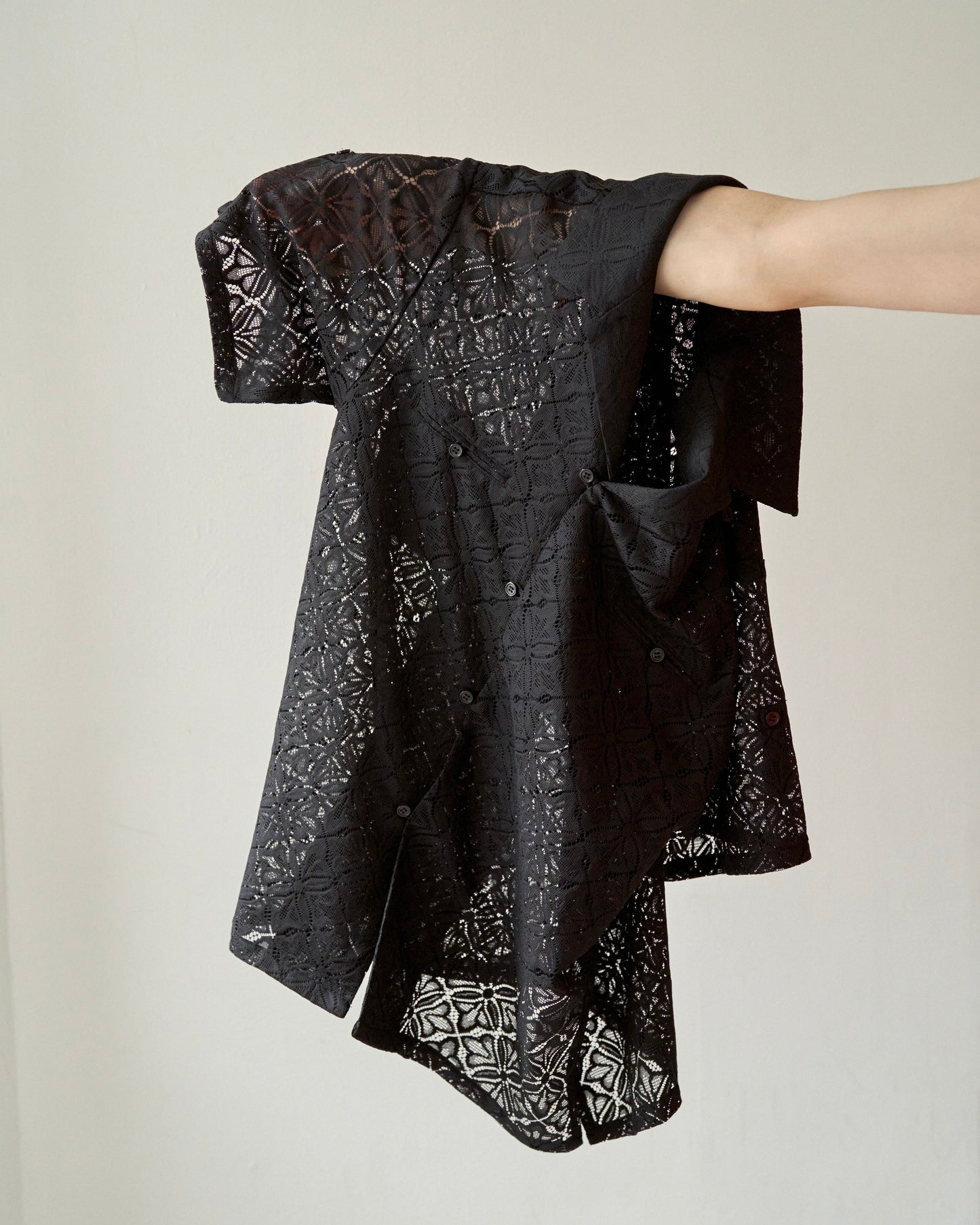 flower sheer embrodery shirt