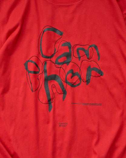 camphor scrawl embroidery tee