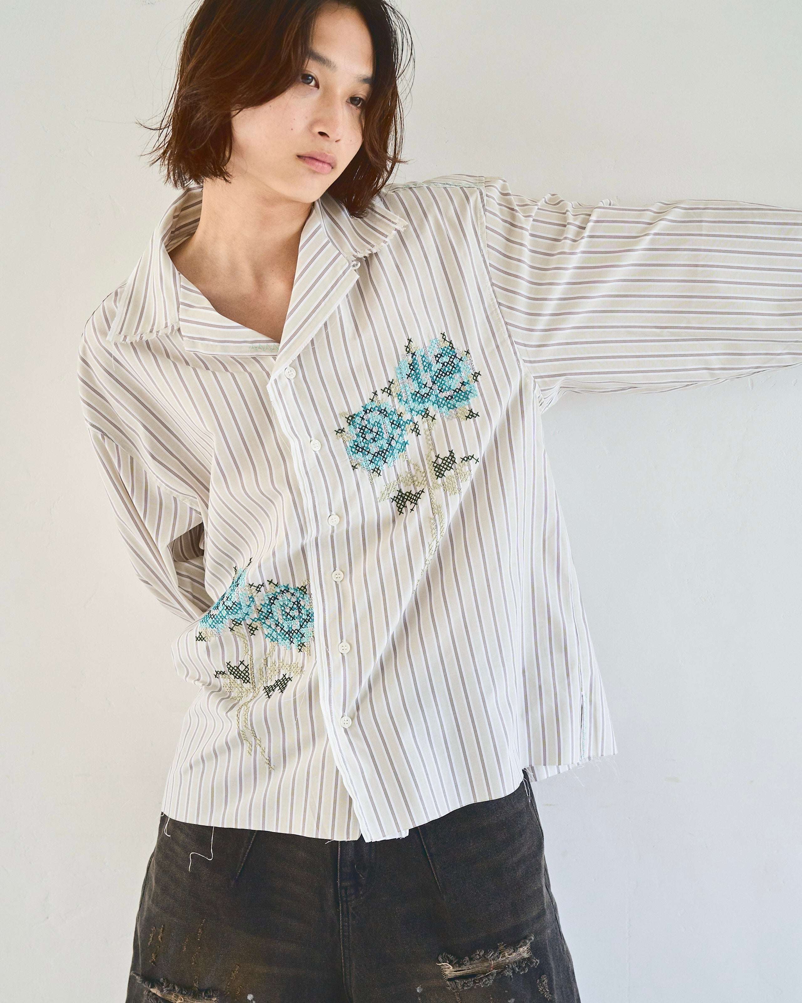 【即完‼️】Camphor wood flower embroideryshirt Camphor wood flower embroidery shirts