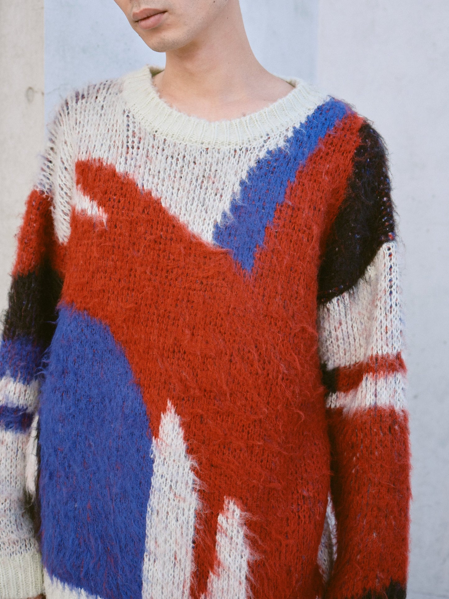 art pattern jacquard pullover sweater