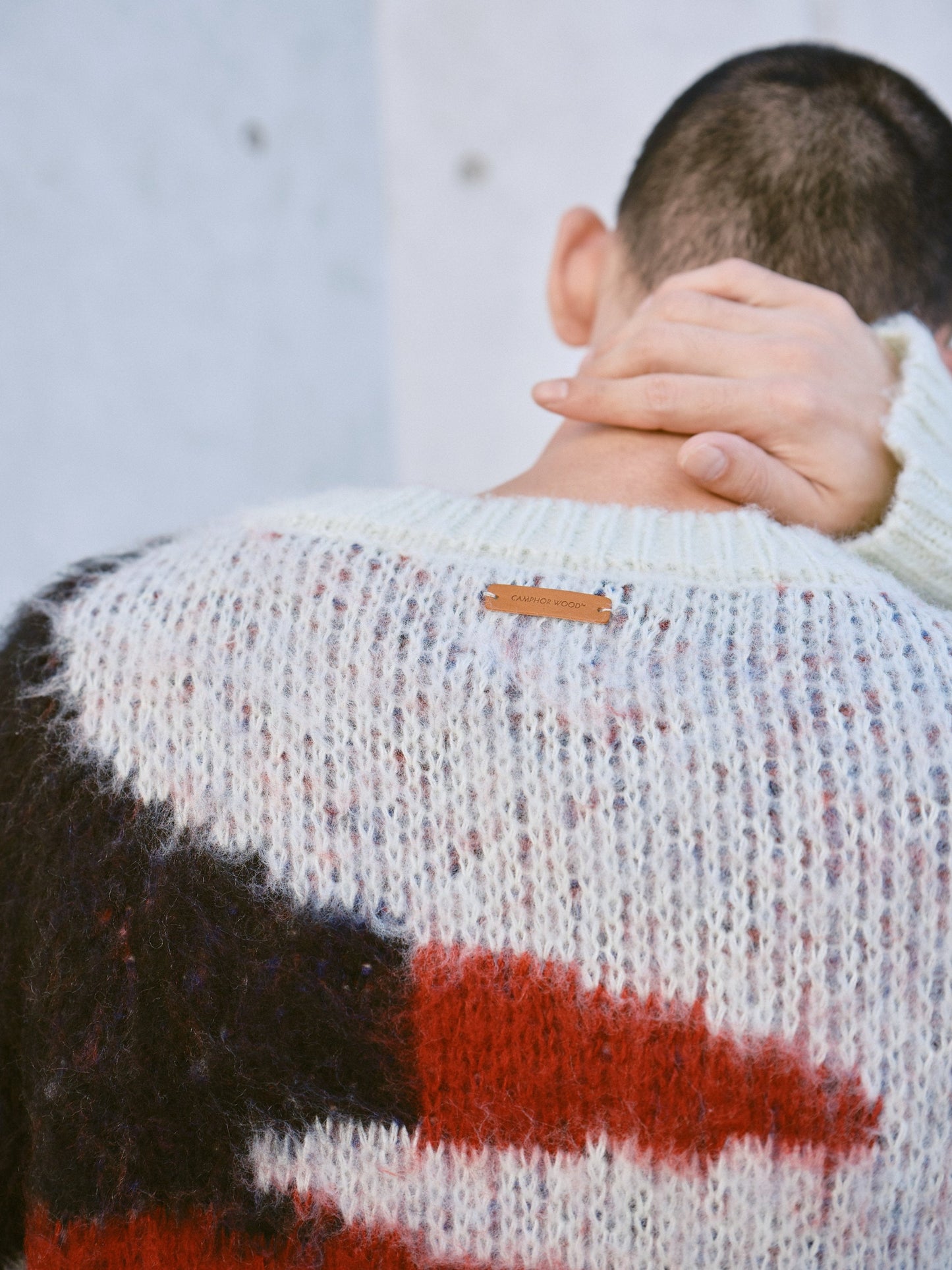 art pattern jacquard pullover sweater