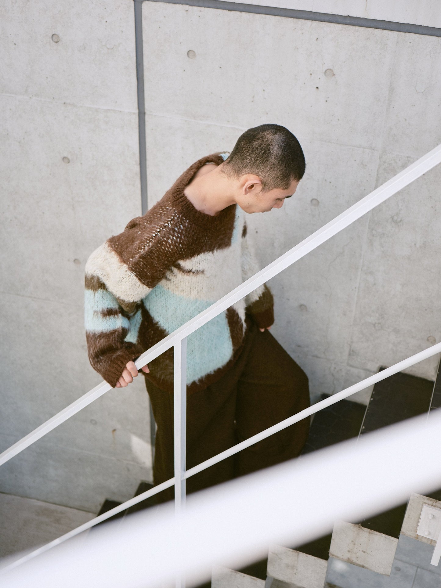 art pattern jacquard pullover sweater