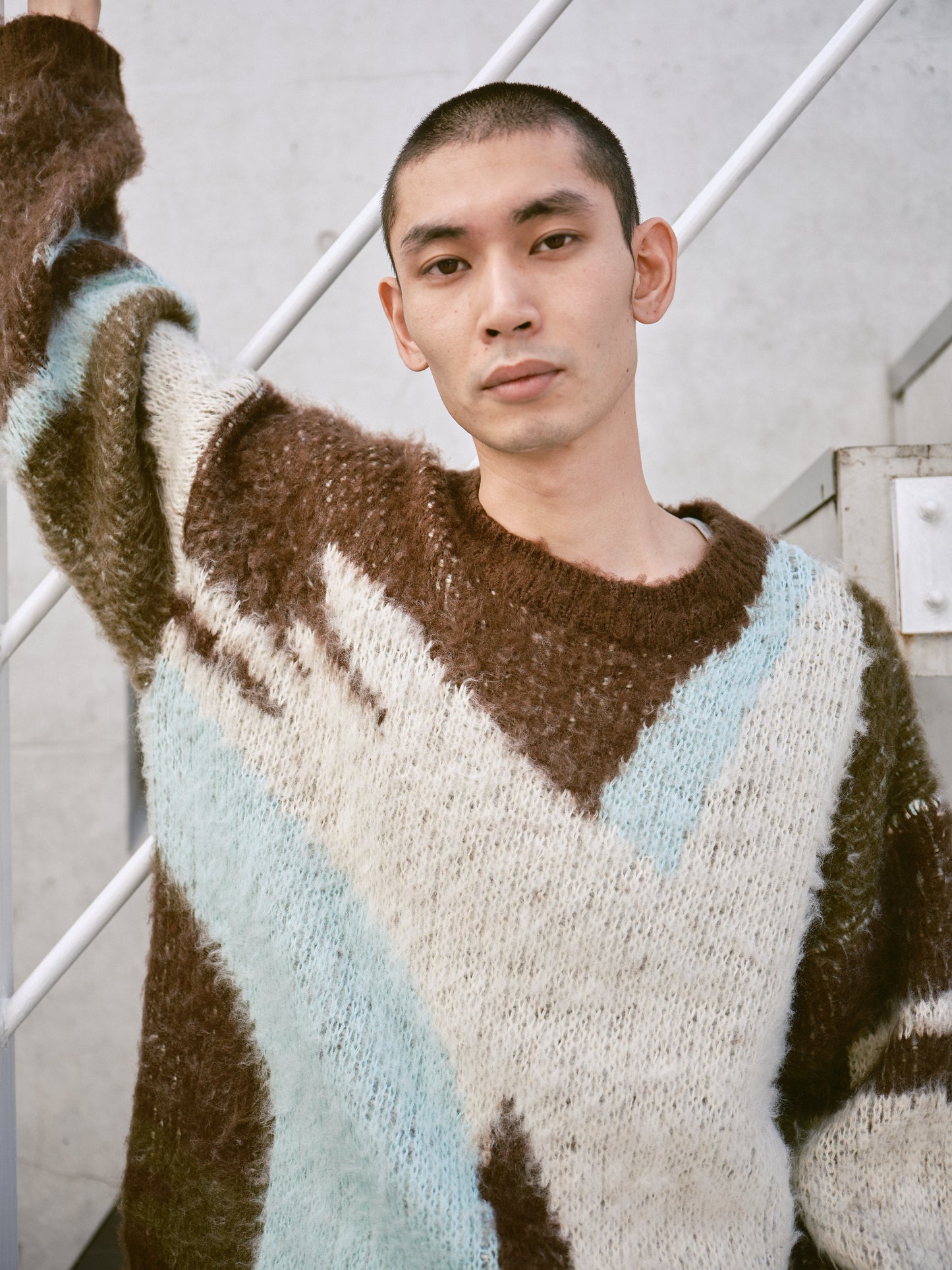 art pattern jacquard pullover sweater