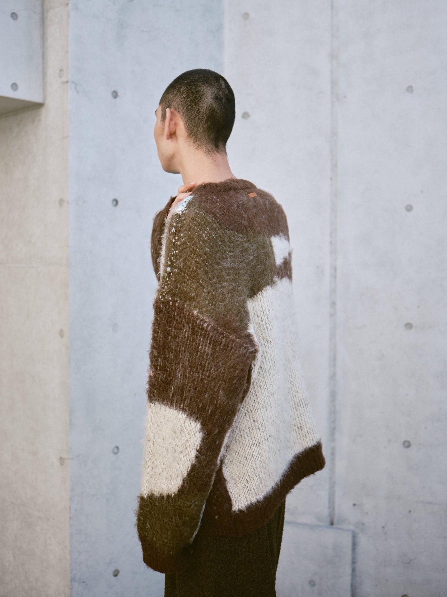 art pattern jacquard pullover sweater