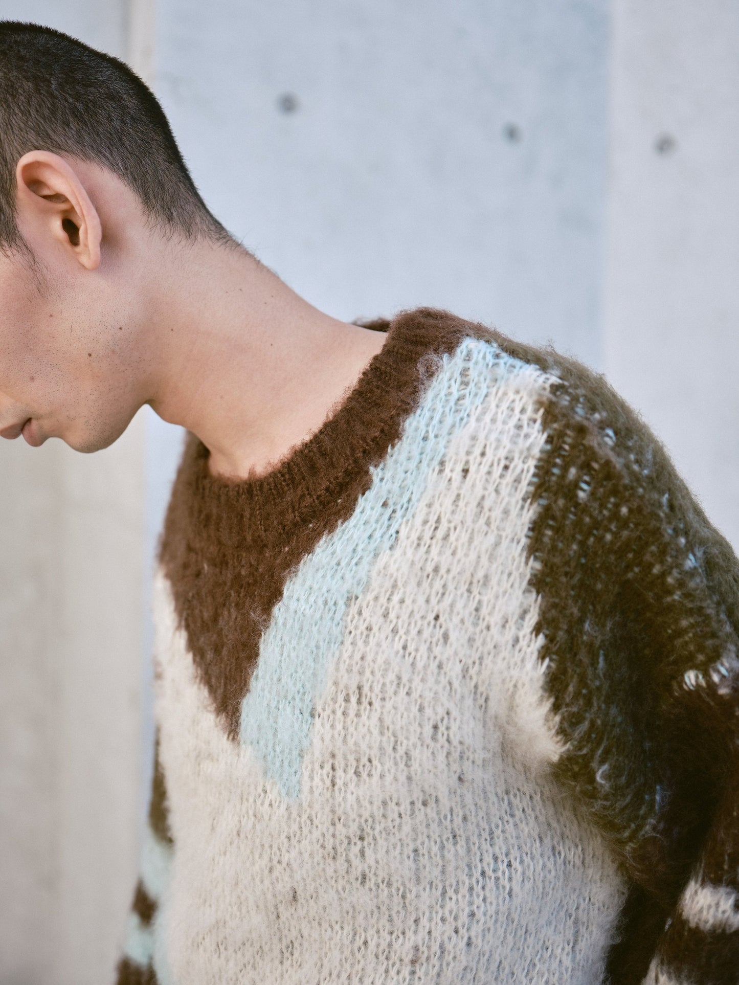 art pattern jacquard pullover sweater