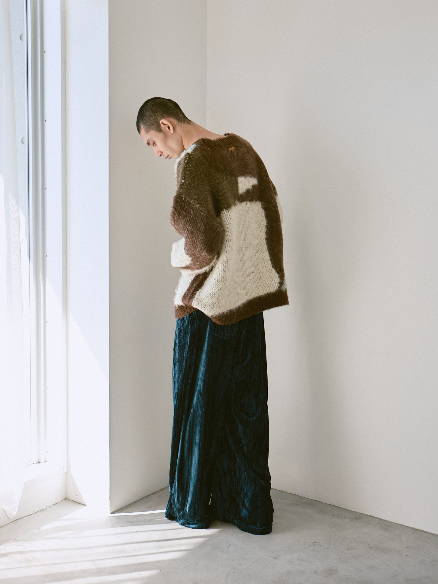 art pattern jacquard pullover sweater
