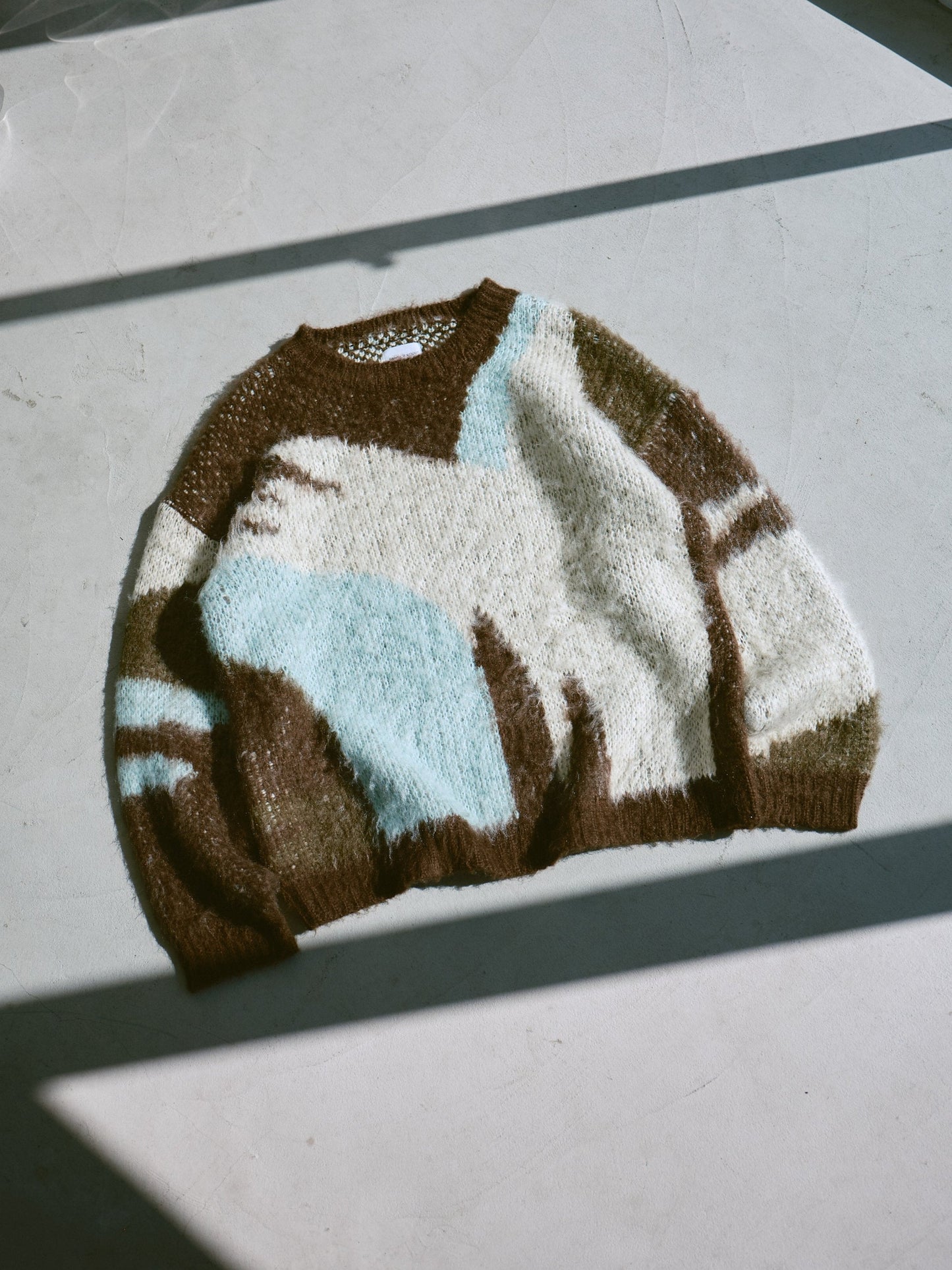 art pattern jacquard pullover sweater
