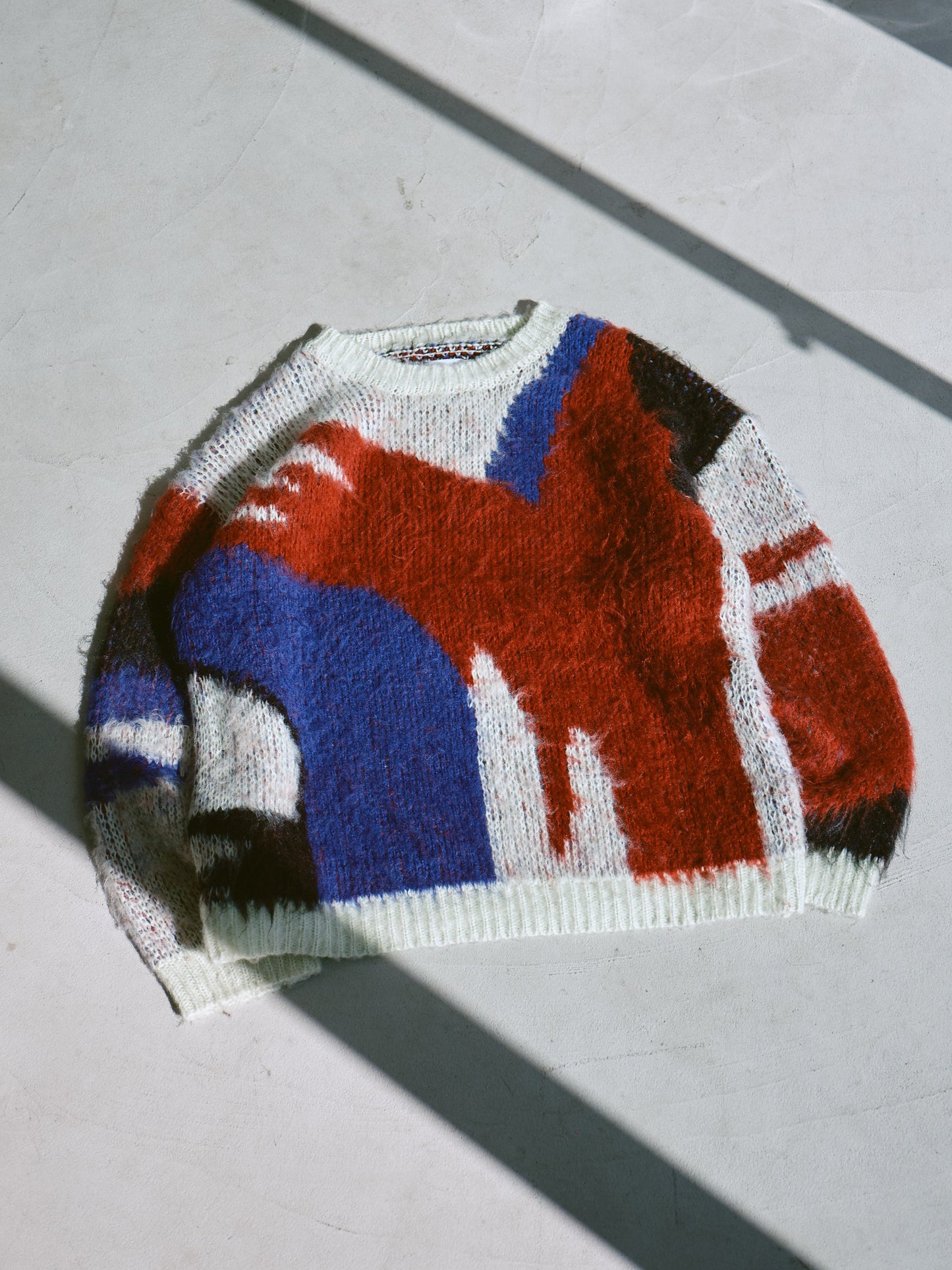 art pattern jacquard pullover sweater