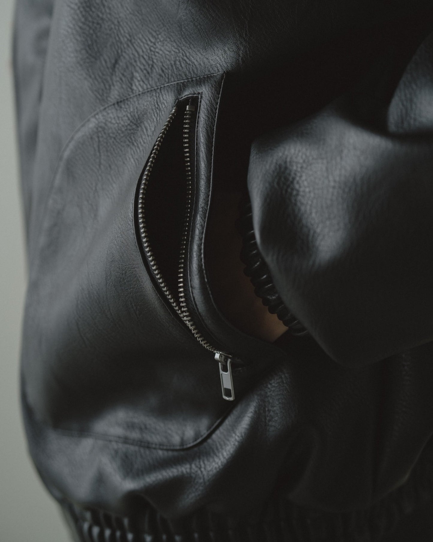 leather/fur faux reversible flight jacket