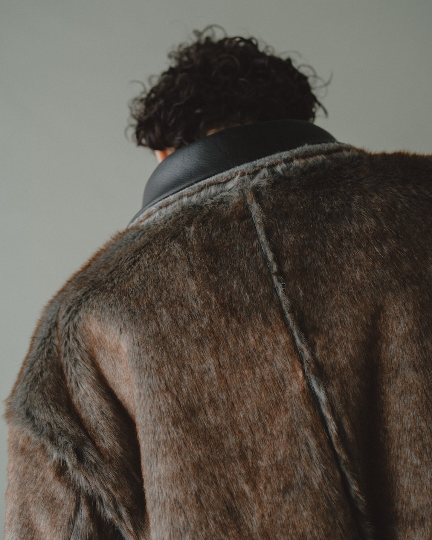 leather/fur faux reversible flight jacket