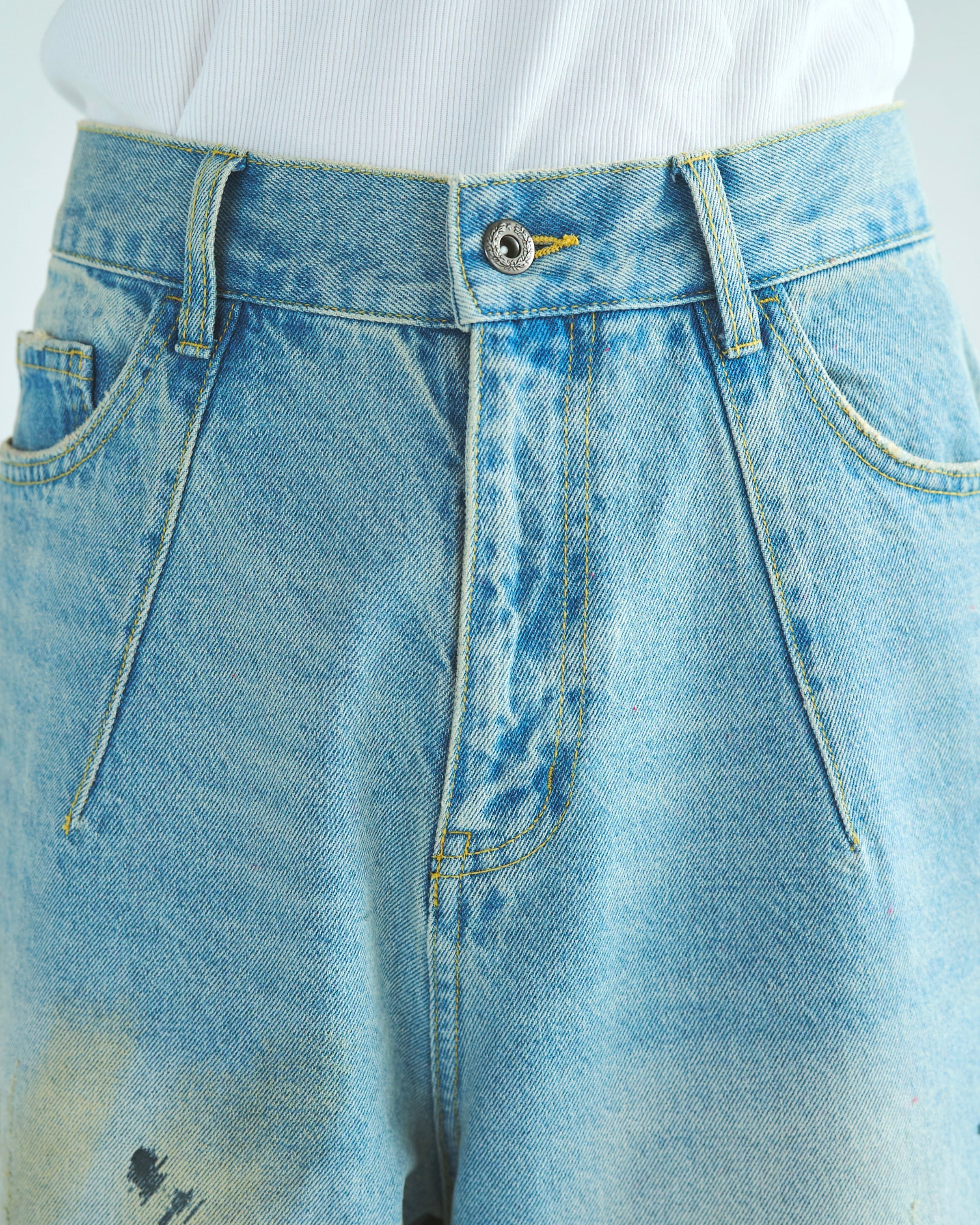 wide baggy overdye denim trousers – CAMPHOR WOOD - OFFICIAL