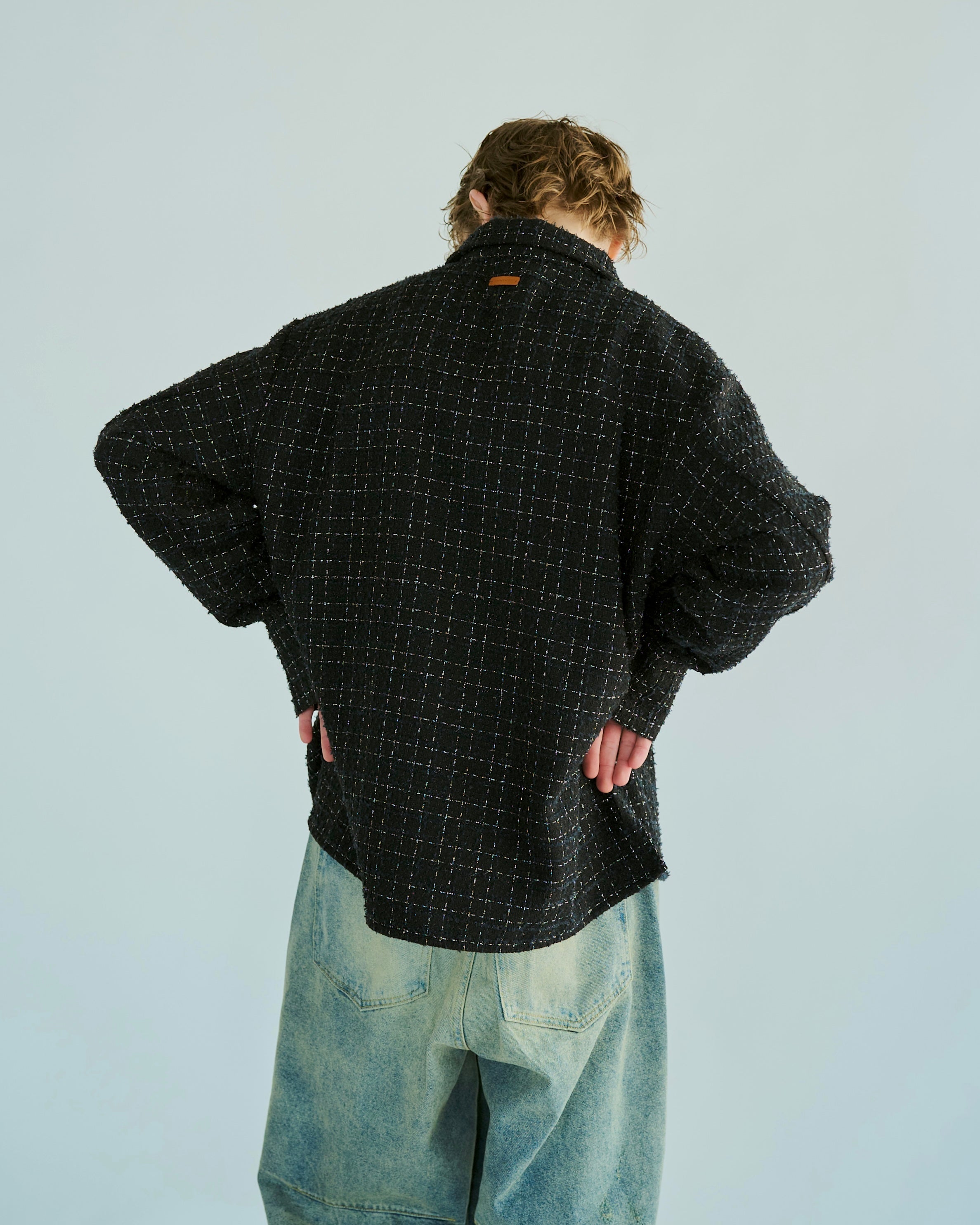 品質満点 lame tweed double zipper shirt jacket – CAMPHOR WOOD ジャケット・アウター