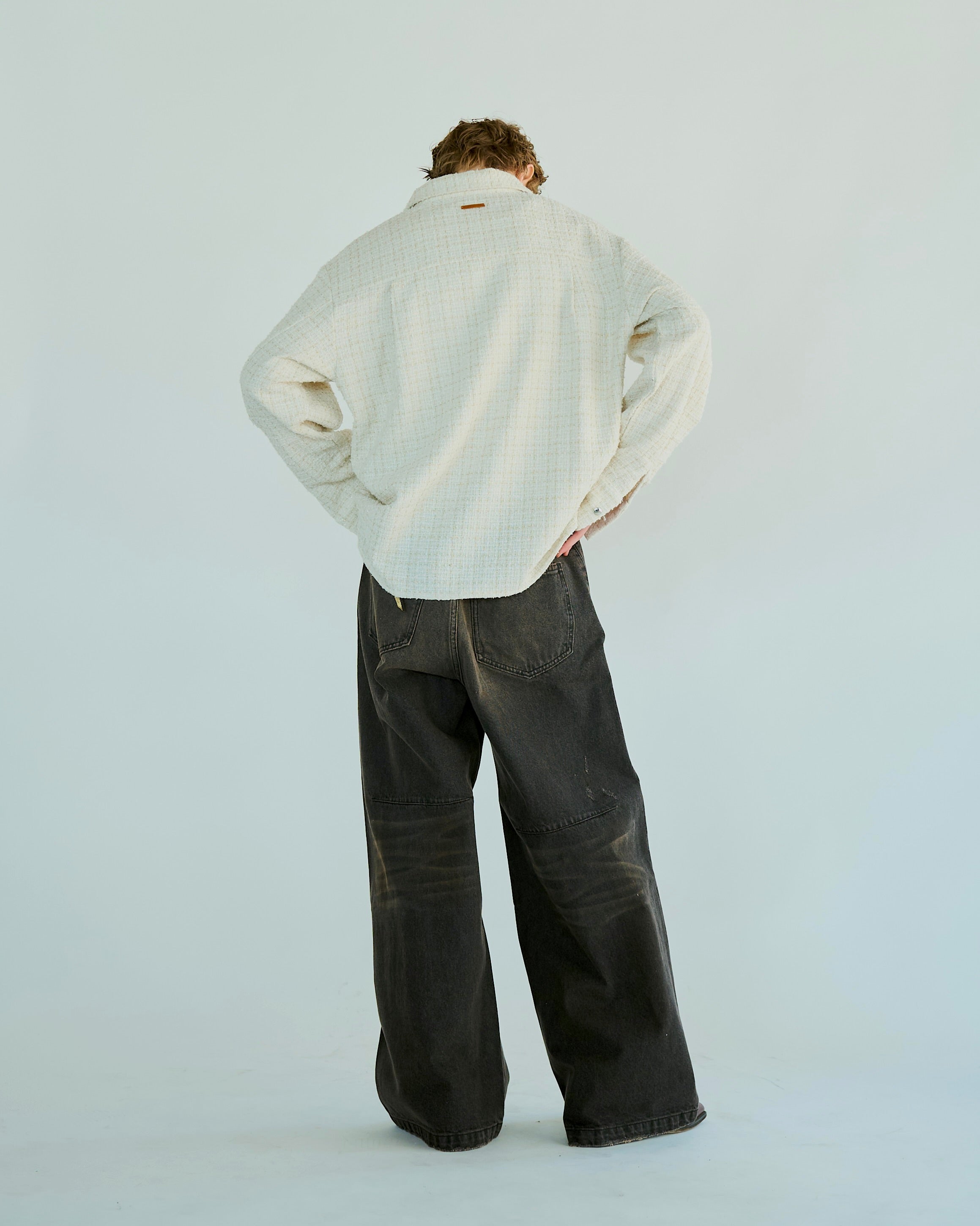 wide baggy overdye denim trousers – CAMPHOR WOOD - OFFICIAL