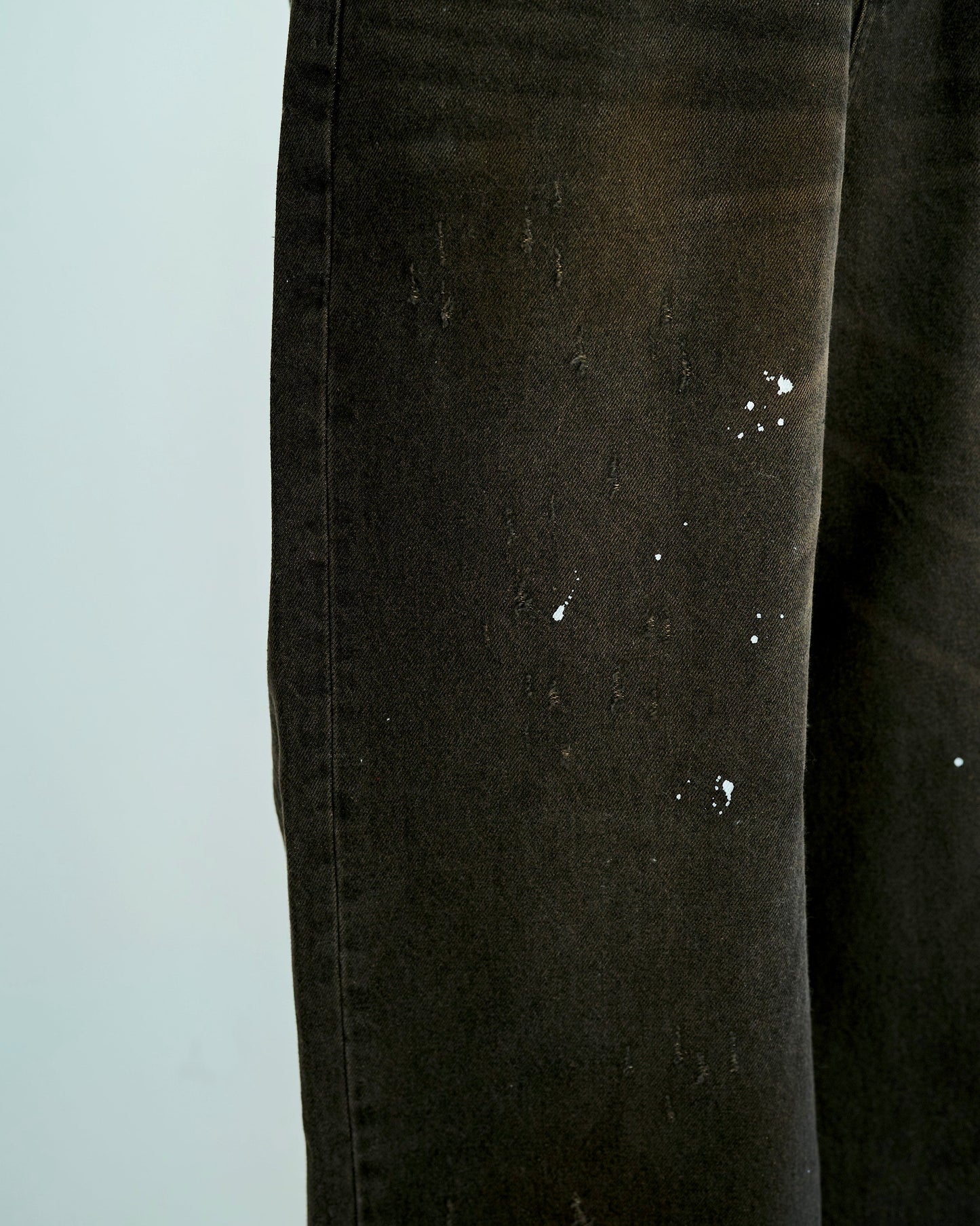 wide baggy overdye denim trousers