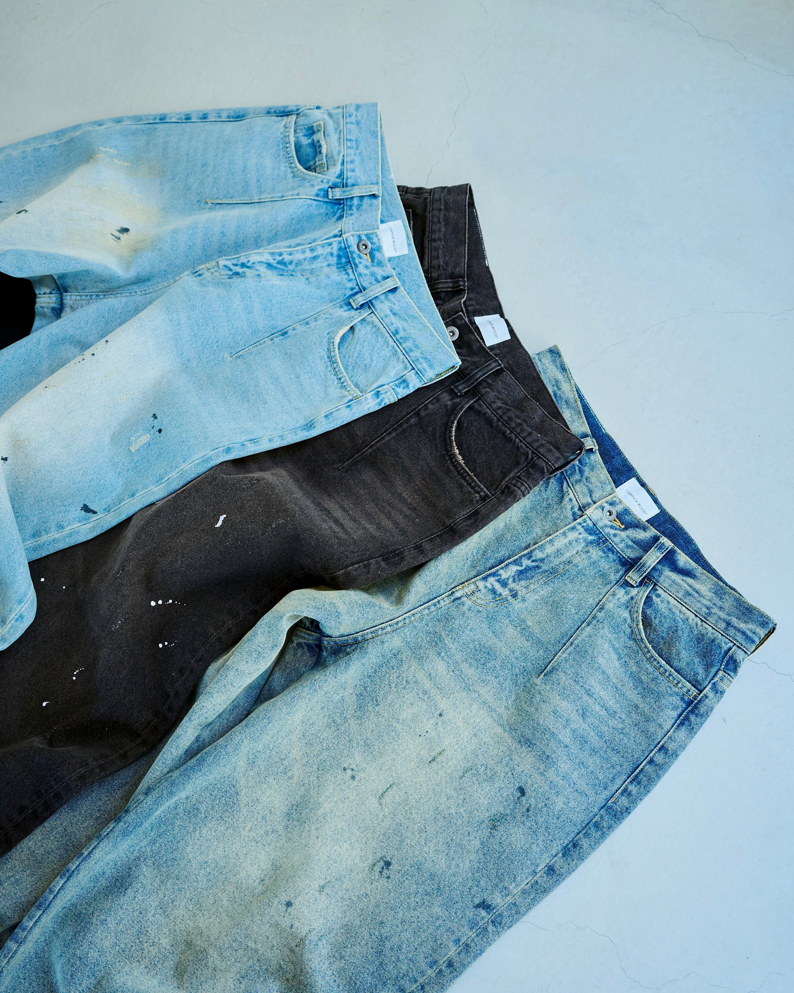 wide baggy overdye denim trousers – CAMPHOR WOOD - OFFICIAL