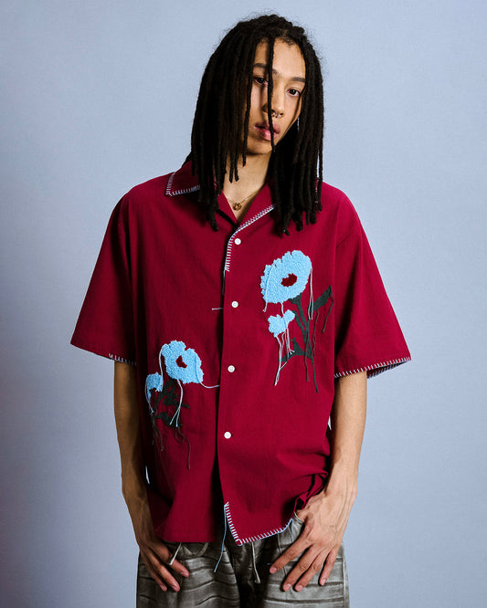 flower embroidery SAGARA h/s shirt