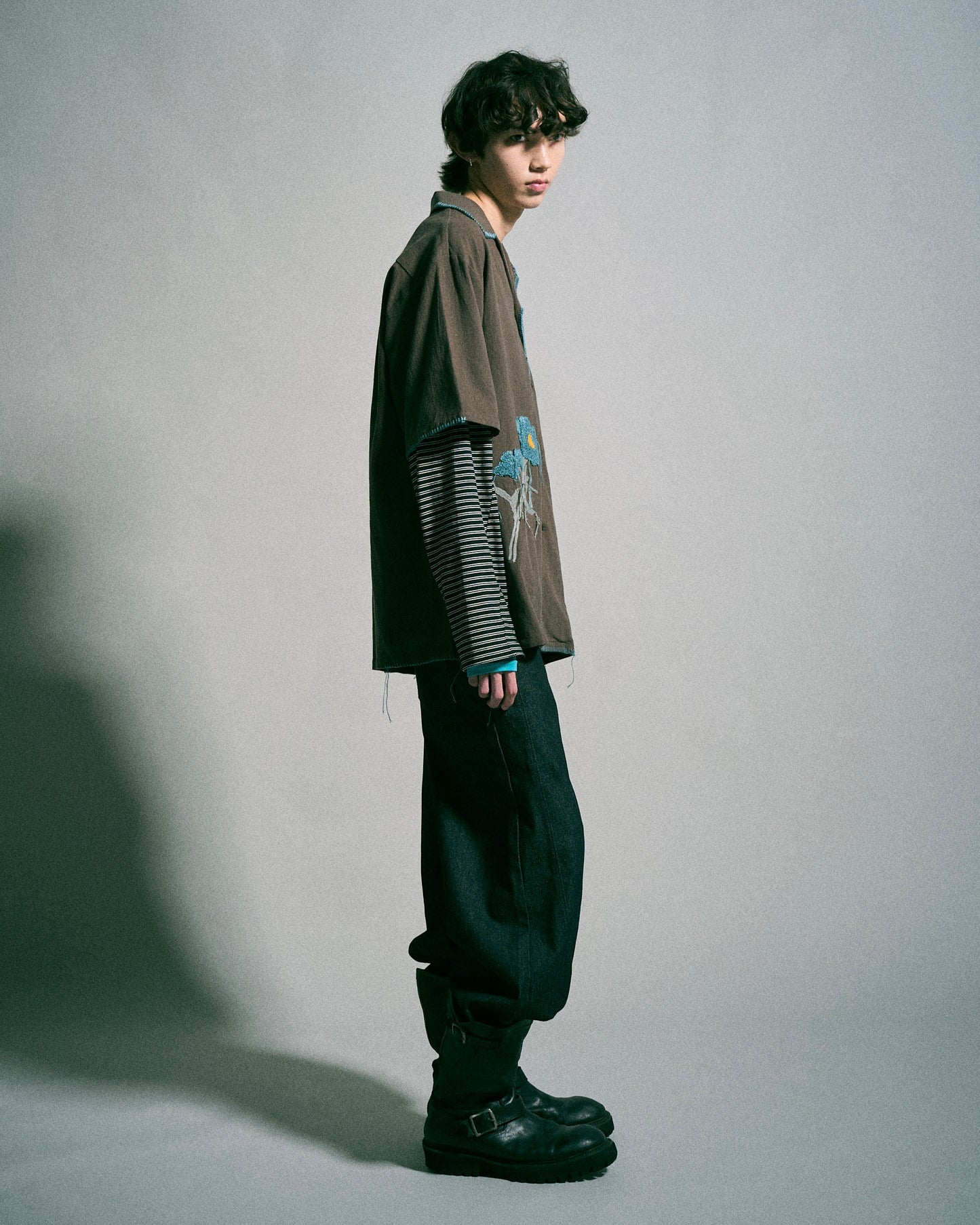 FLOWER EMBROIDERY SAGARA H/S SHIRT