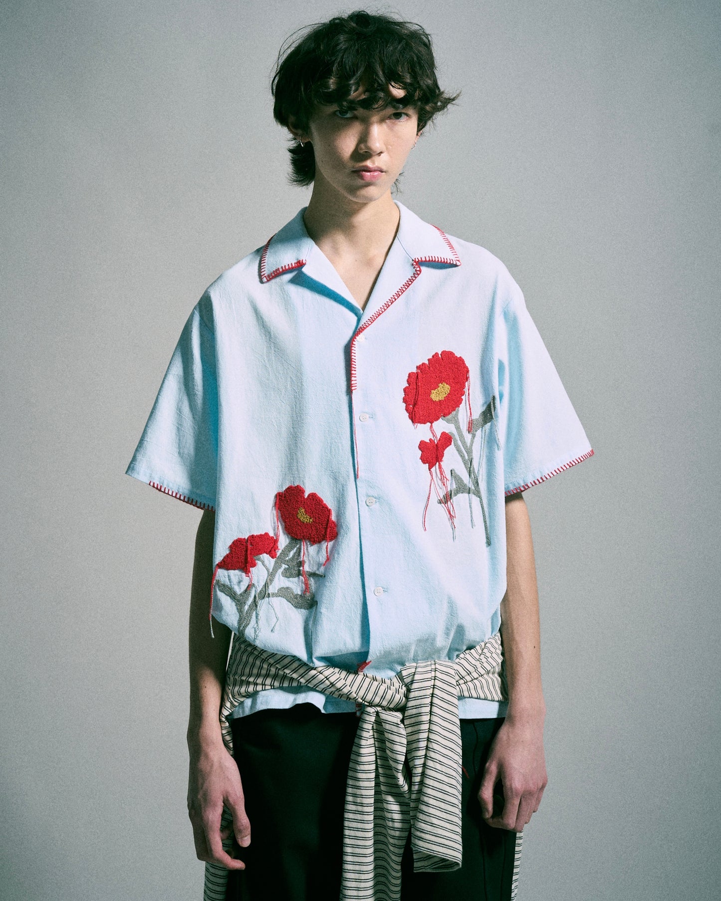 FLOWER EMBROIDERY SAGARA H/S SHIRT