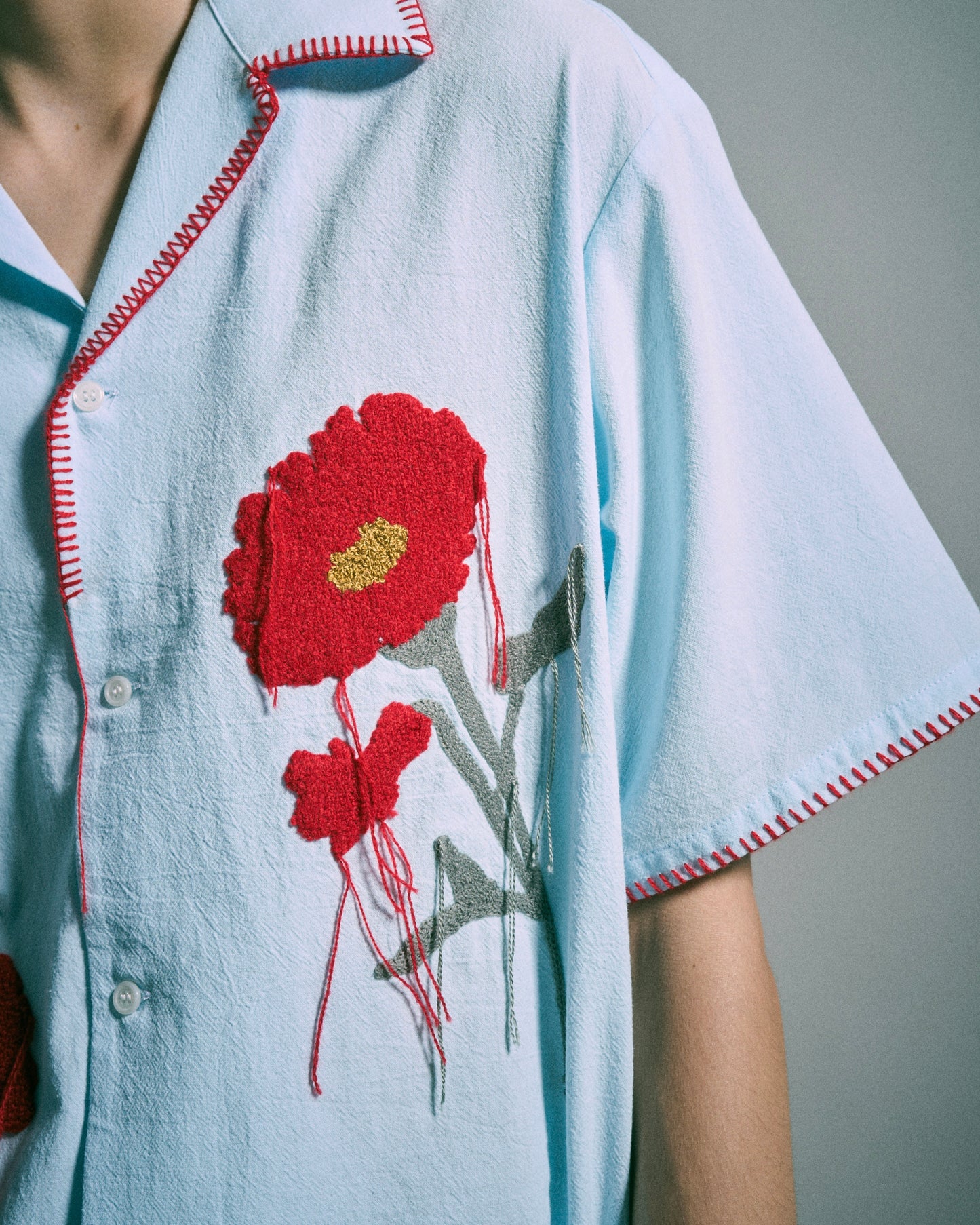 FLOWER EMBROIDERY SAGARA H/S SHIRT