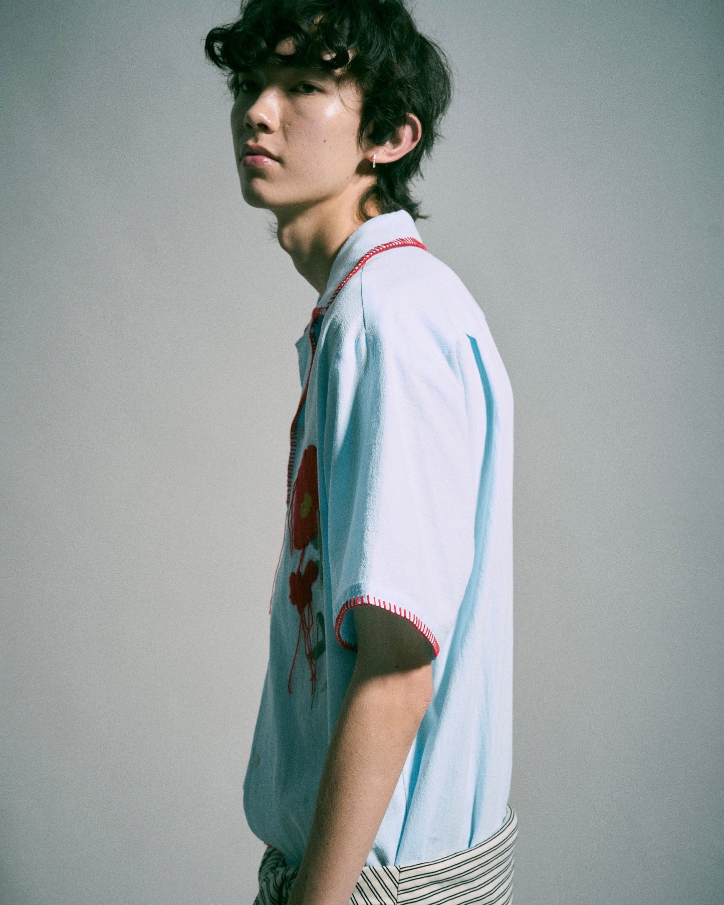 FLOWER EMBROIDERY SAGARA H/S SHIRT