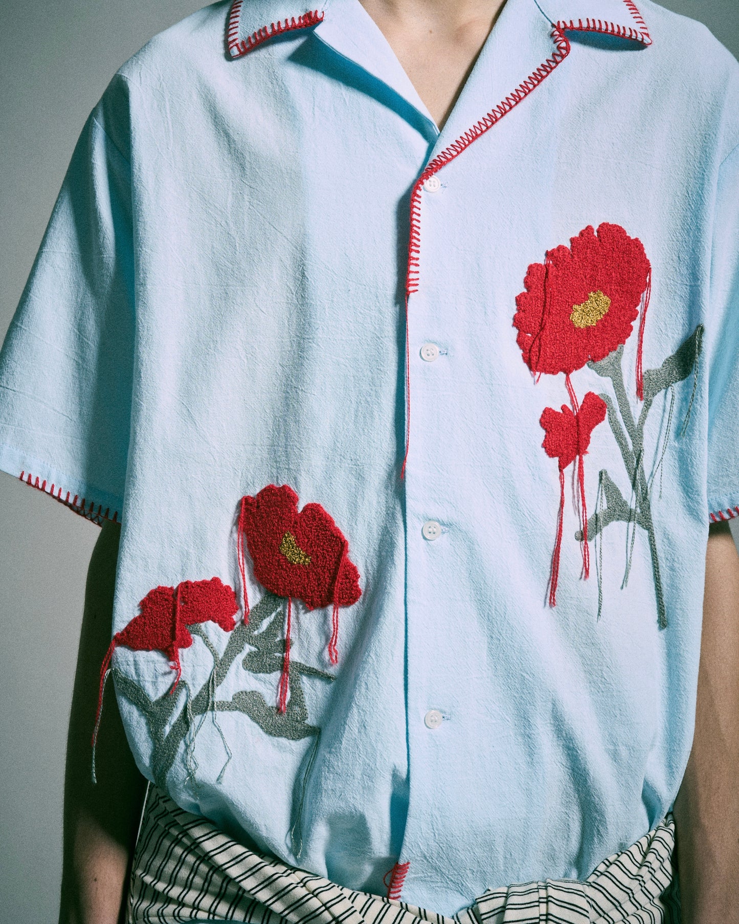 FLOWER EMBROIDERY SAGARA H/S SHIRT